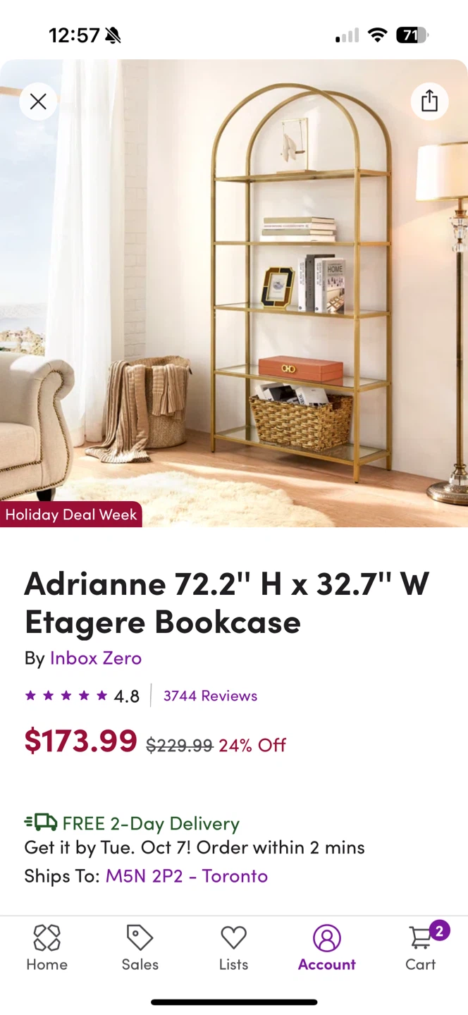 Glass Shelf Bookcase - photo 2