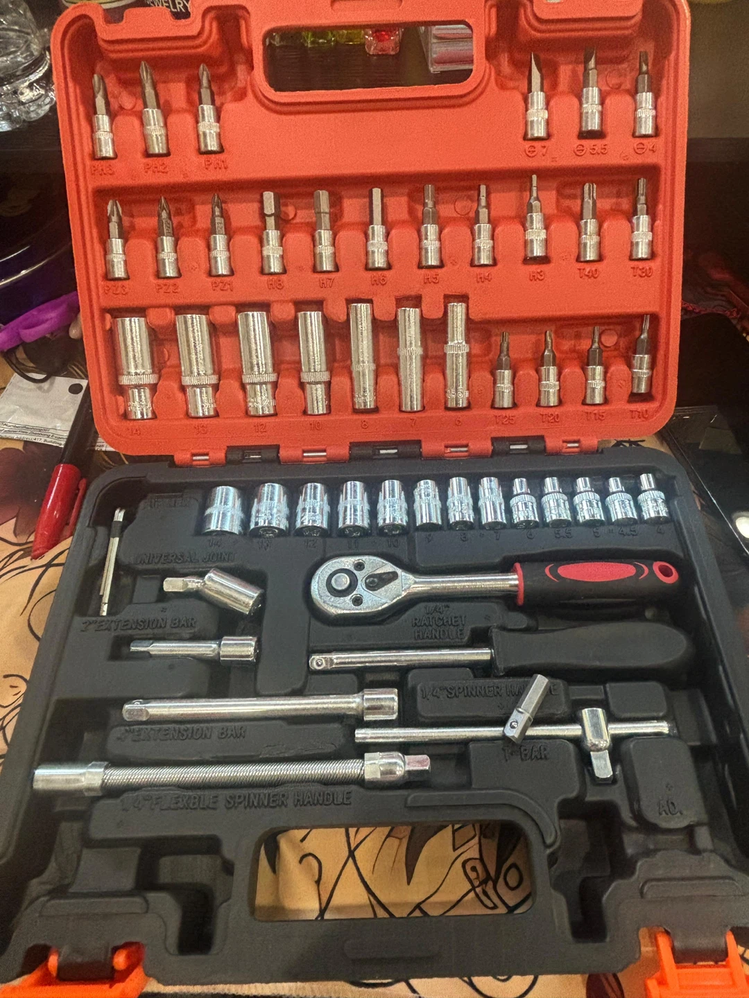 New Tools 53 Pcs 1/4"Dr. Socket Set