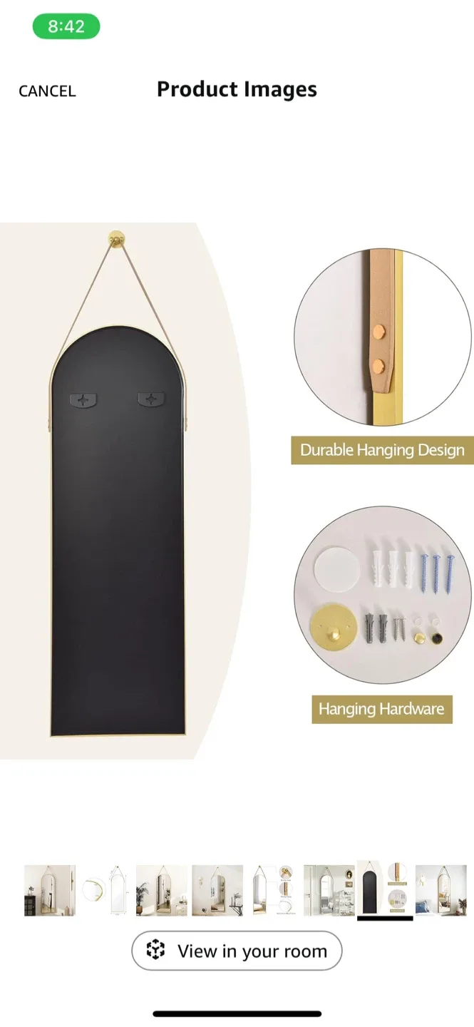 Wall Mounted Mirror - 47 x 15.6 inches image indicator(3)