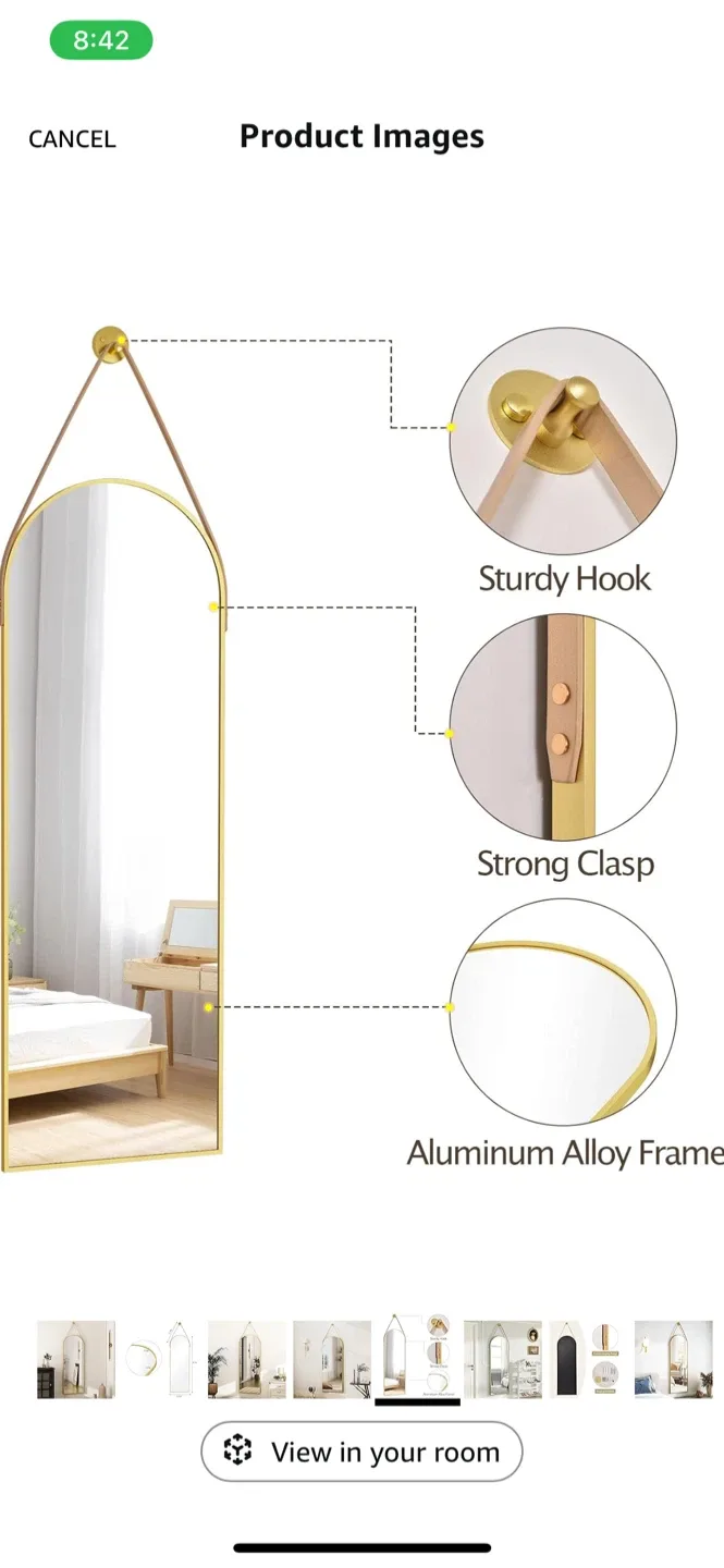 Wall Mounted Mirror - 47 x 15.6 inches image indicator(4)