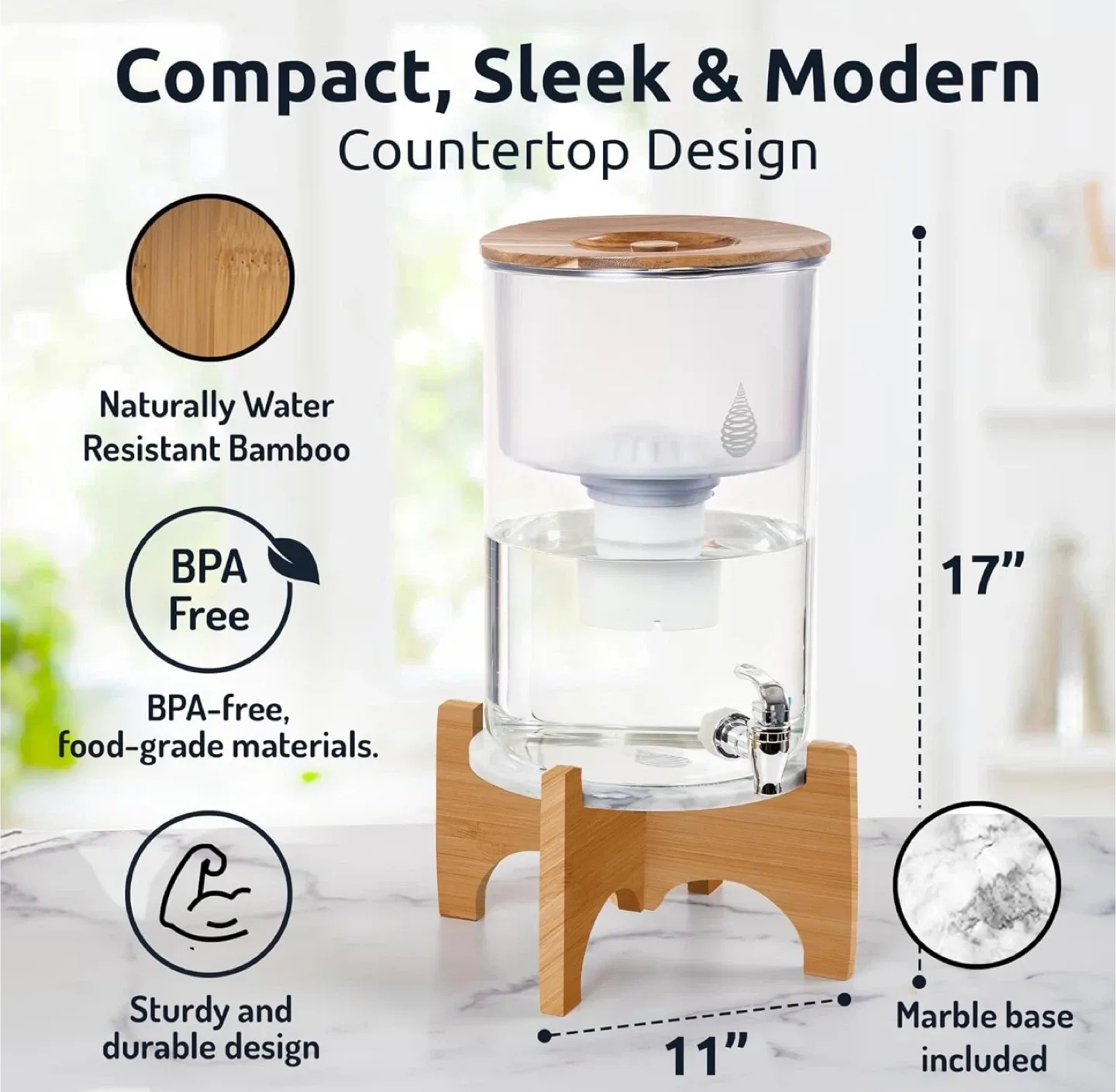 Water Filter Dispenser + 1 PH001 alkaline water filter thumbnail