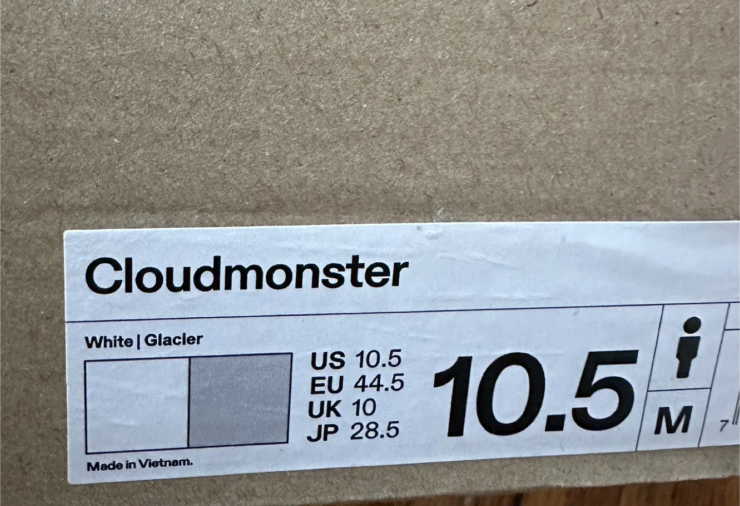 On Cloudmonster White Glacier US 10.5 image indicator(2)