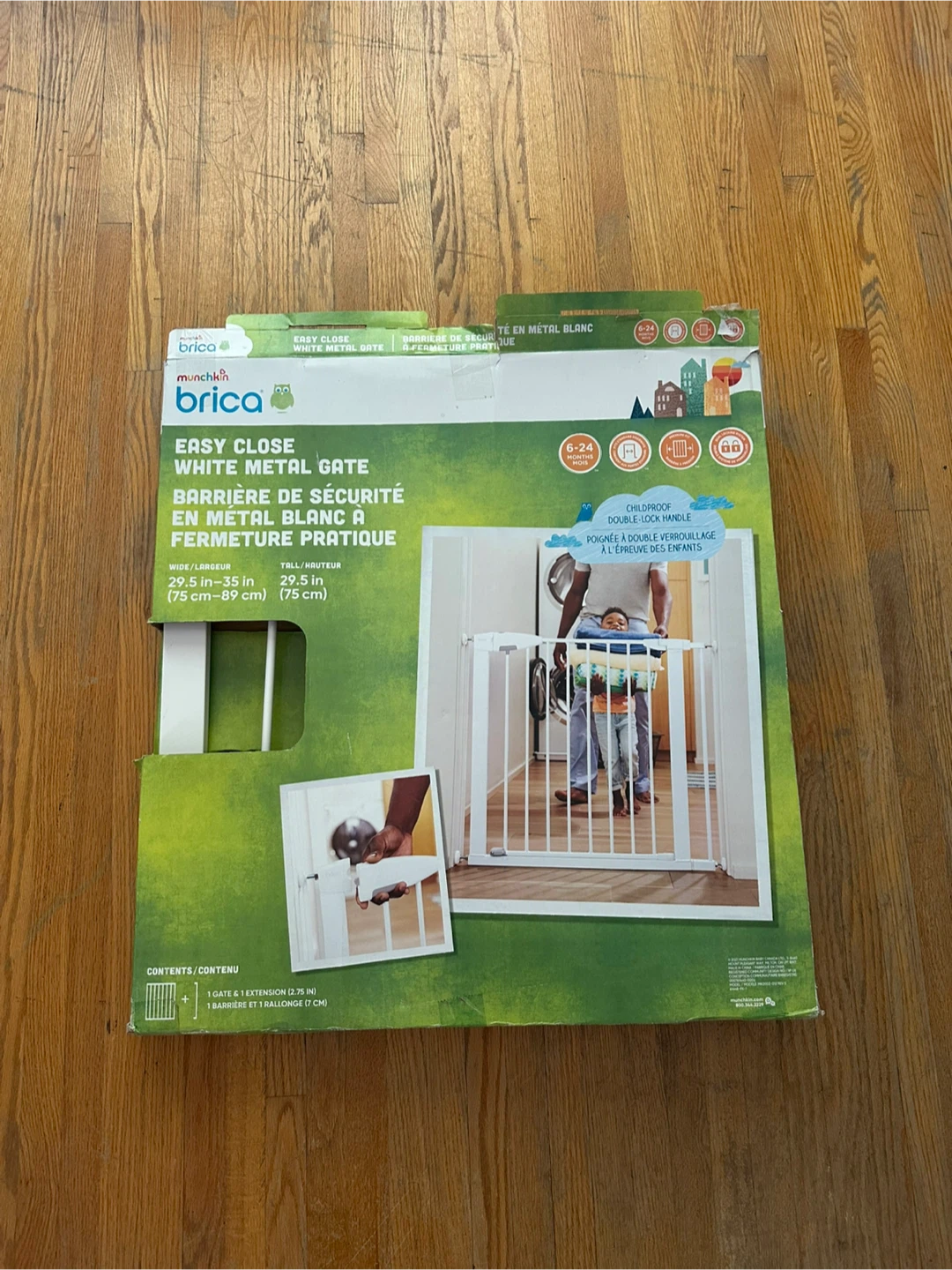 Munchkin Brica Easy Close White Metal Gate