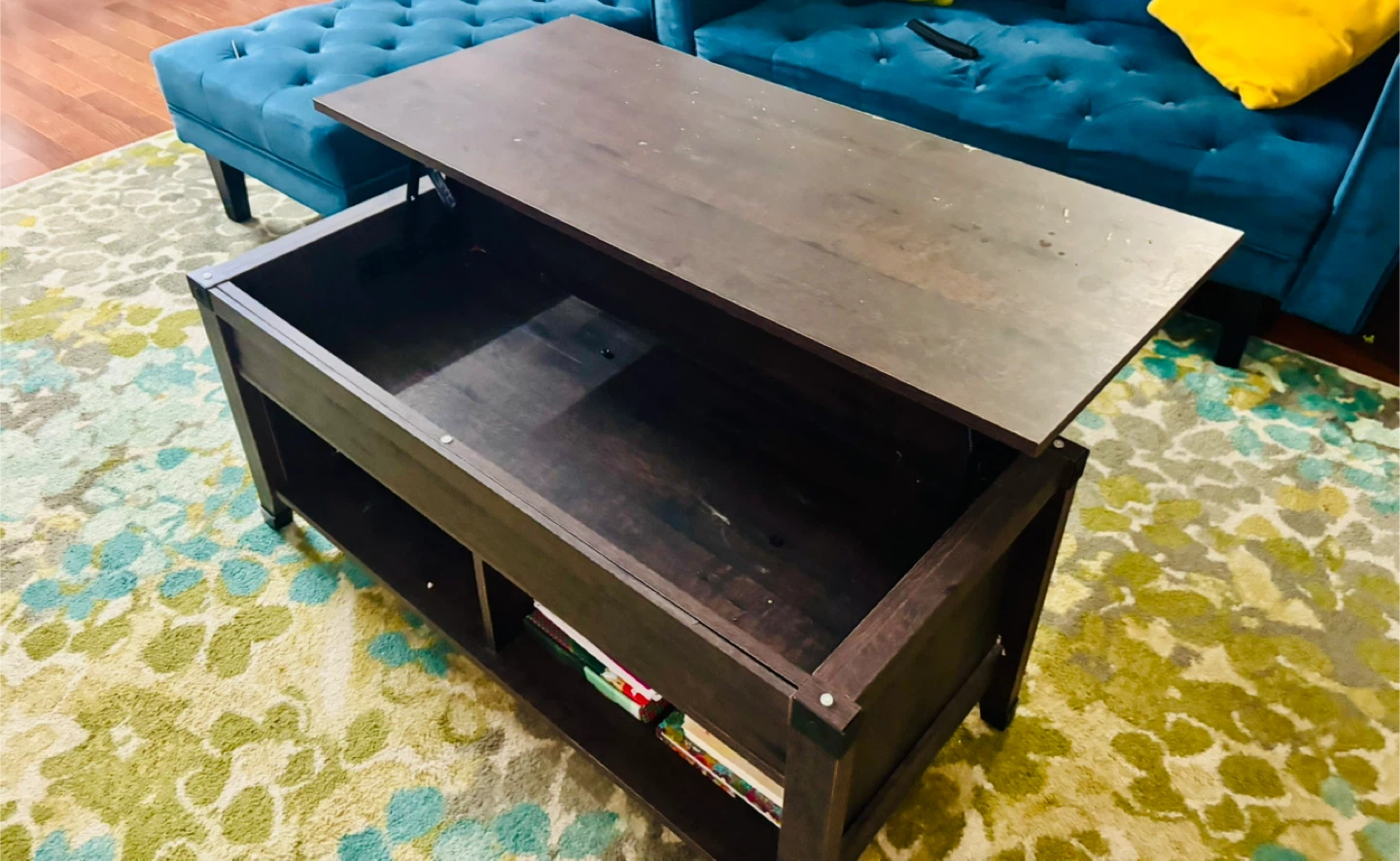 Lift Top Coffee Table - Dark Brown - photo 3