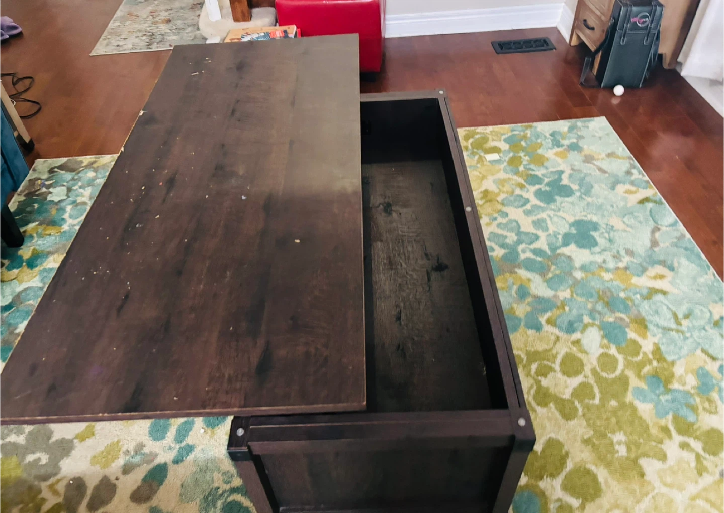 Lift Top Coffee Table - Dark Brown - photo 2