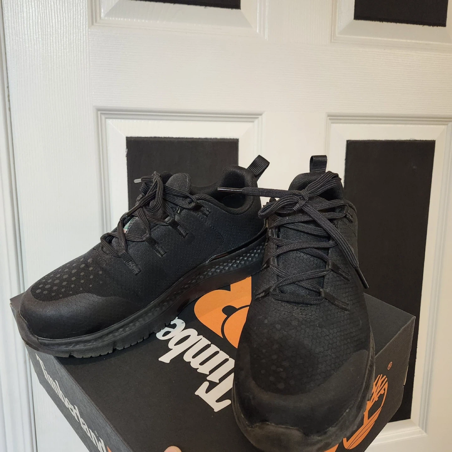 Timberland womens Powertrain Alloy Toe Work Shoe - Black