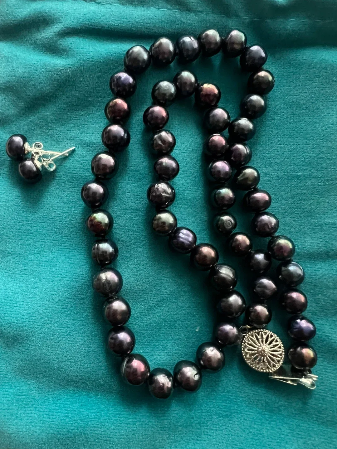 New Tahitian pearl earrings necklace