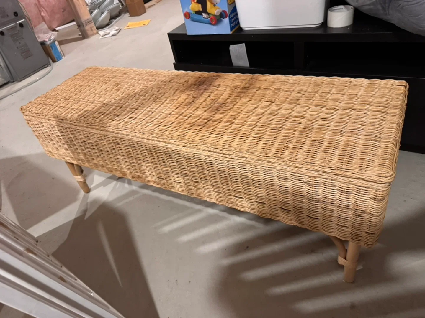 Ikea Tolkning Wicker Storage Bench image indicator(2)