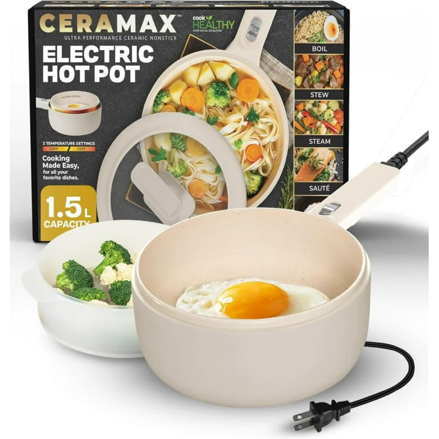 Ceramax Electric Cooker - Lightweight & Portable! thumbnail