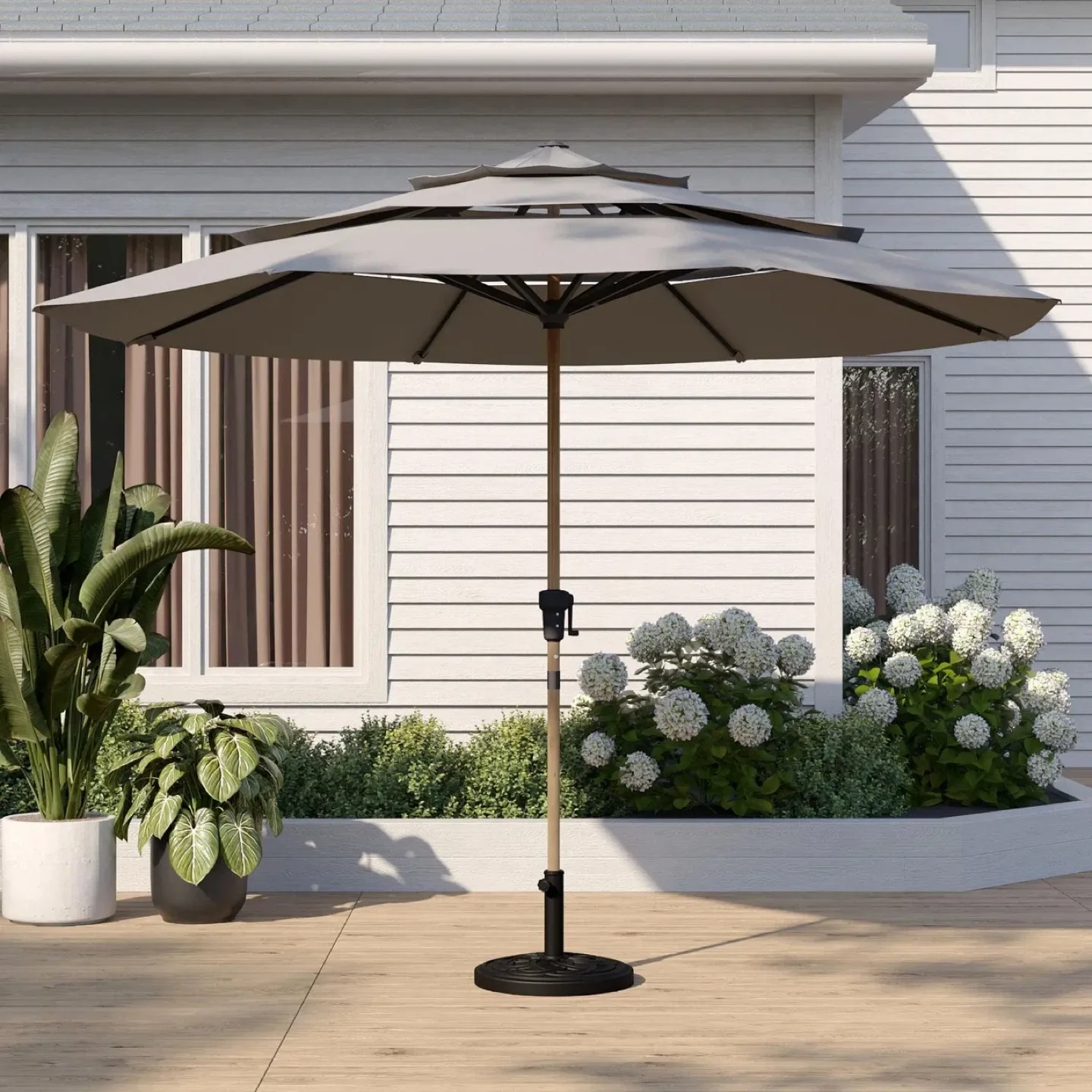 SOJAG 11 ft. Bolero Grey Patio Umbrella - New in Box! thumbnail