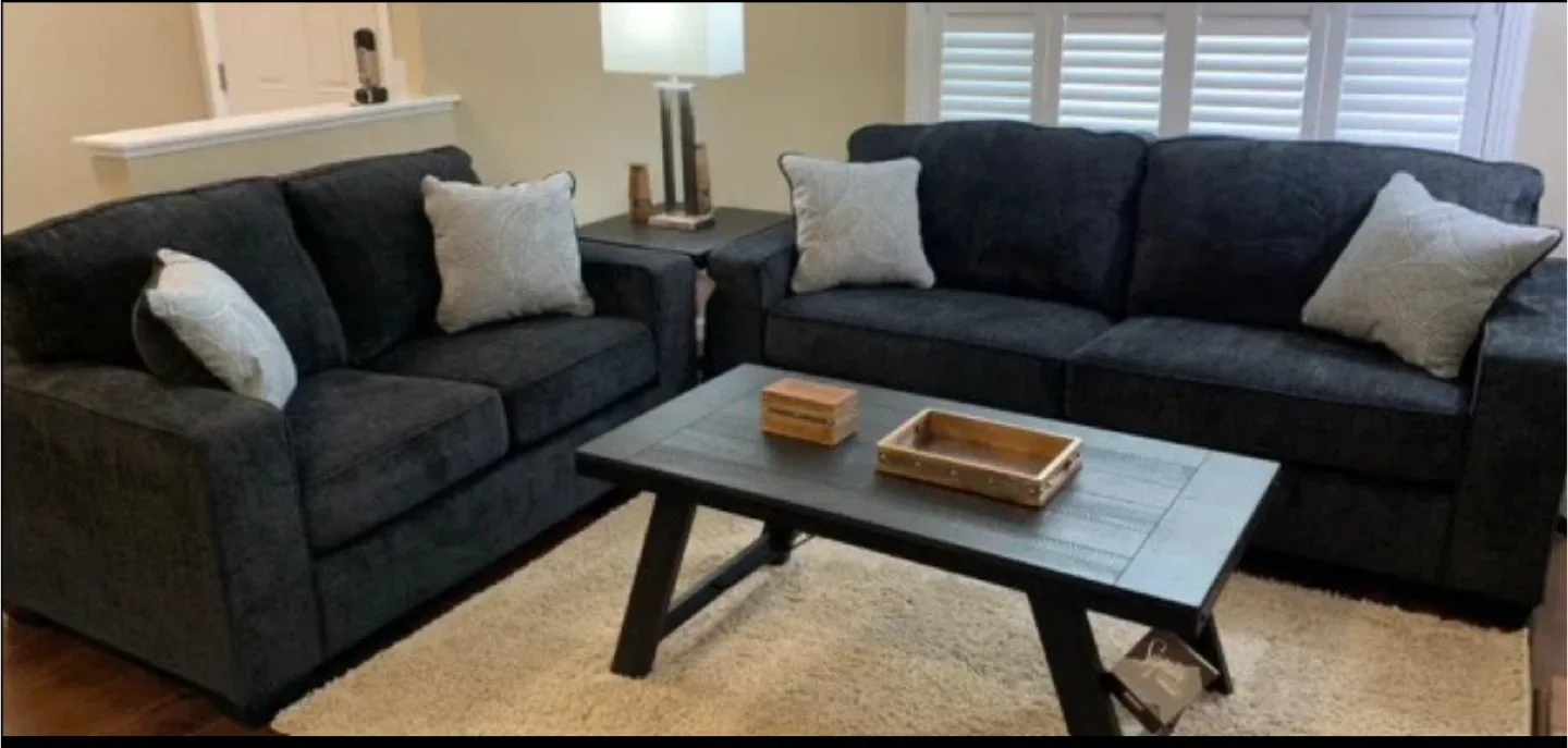 Charcoal Grey Sofa and Loveseat Set image indicator(3)