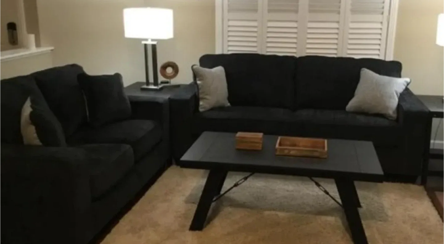 Charcoal Grey Sofa and Loveseat Set image indicator(2)