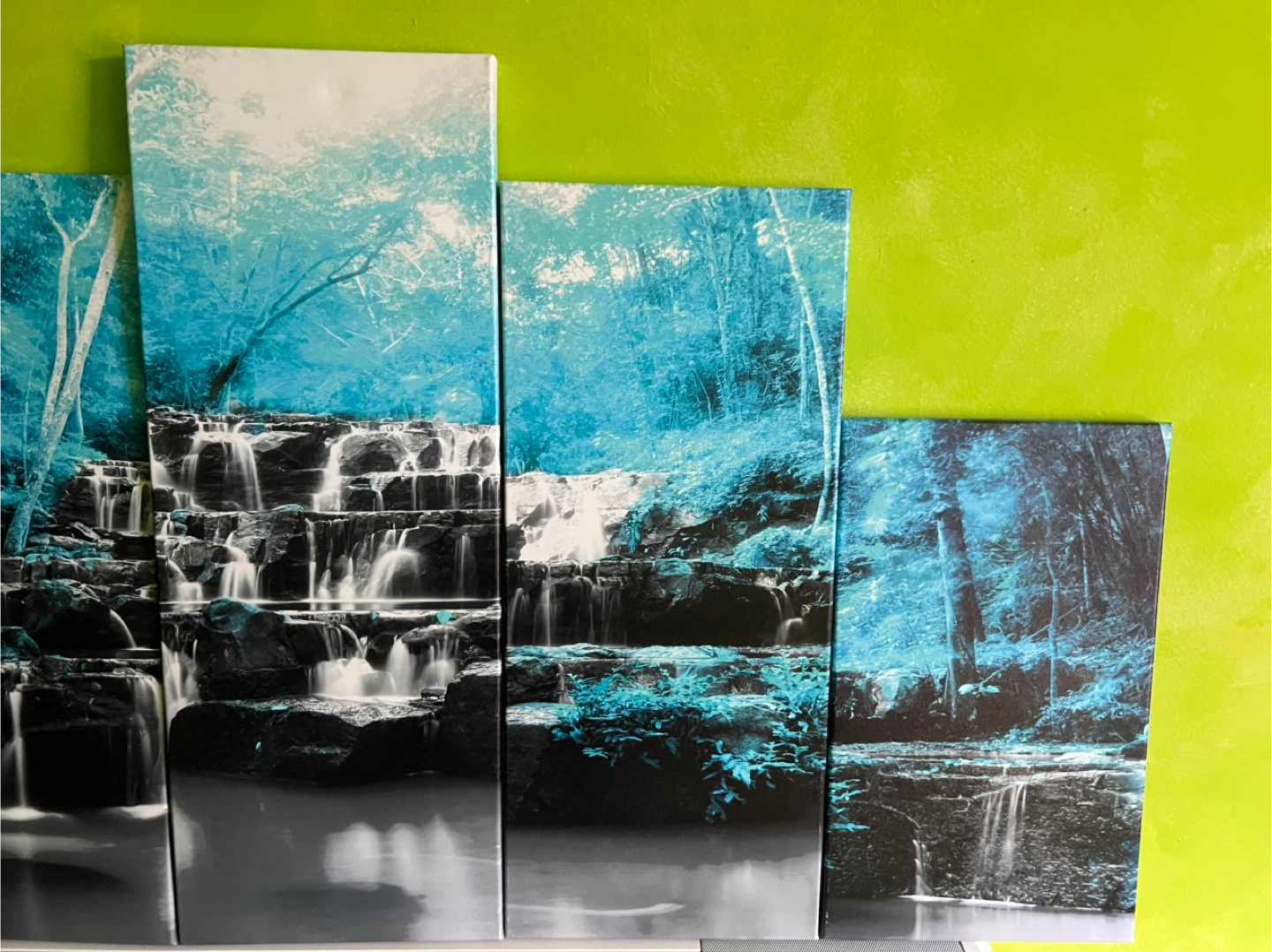 Waterfall Canvas Wall Art - 5 Panels - photo 3