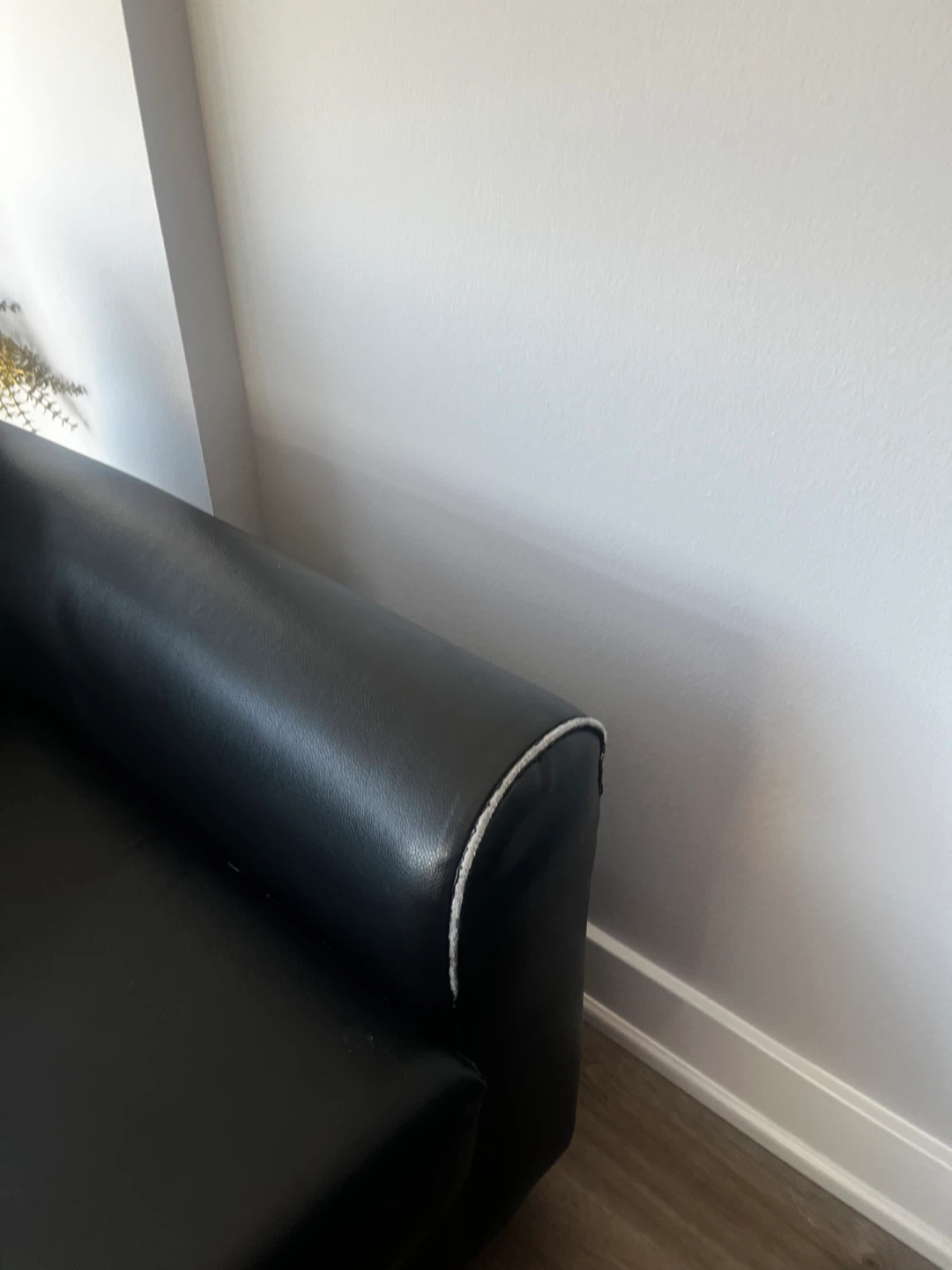 Black Leather Sofa - photo 3
