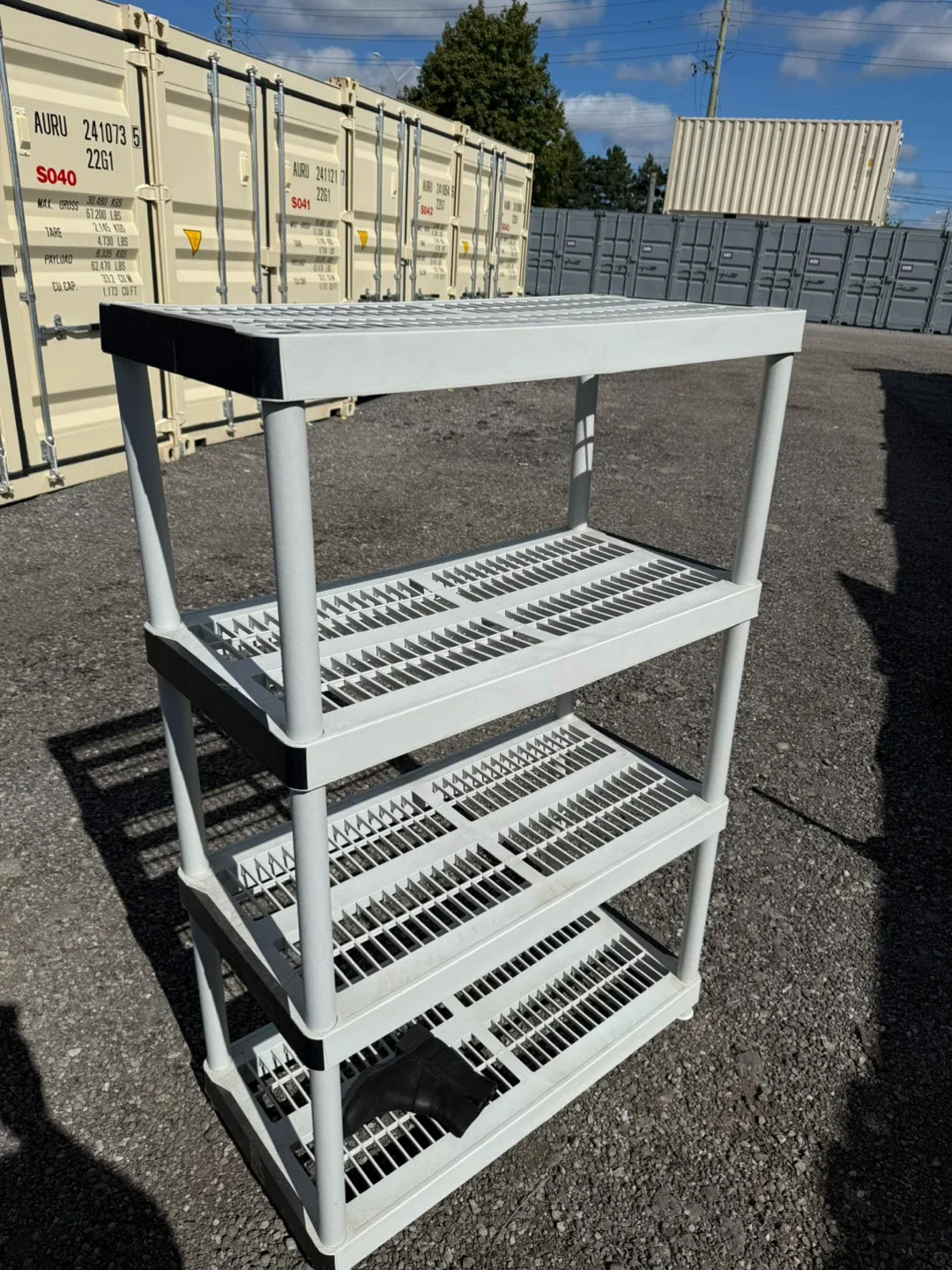 White Plastic Shelf Unit