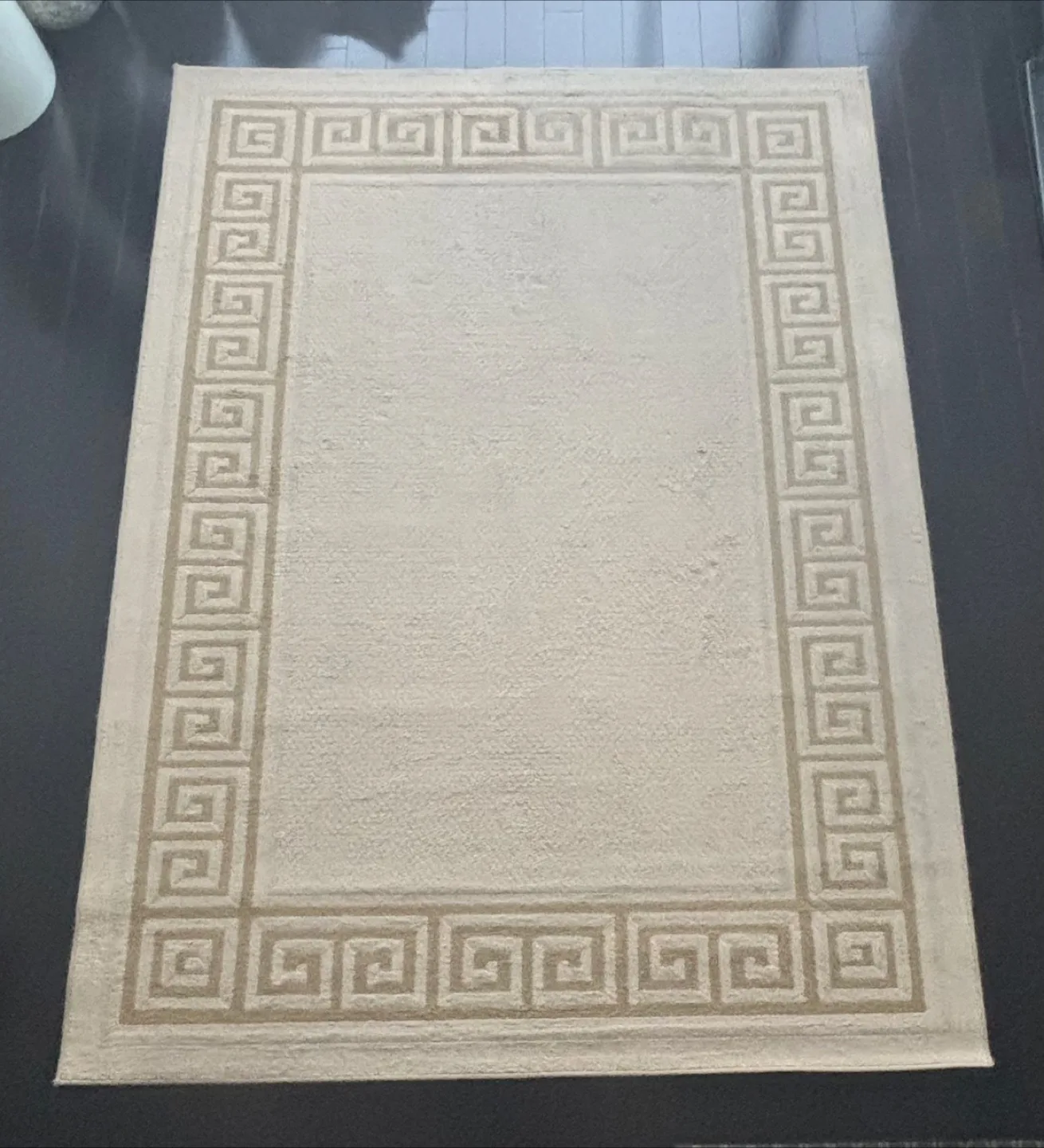 Area Rug with Greek Key Border -9.3x6.6 thumbnail