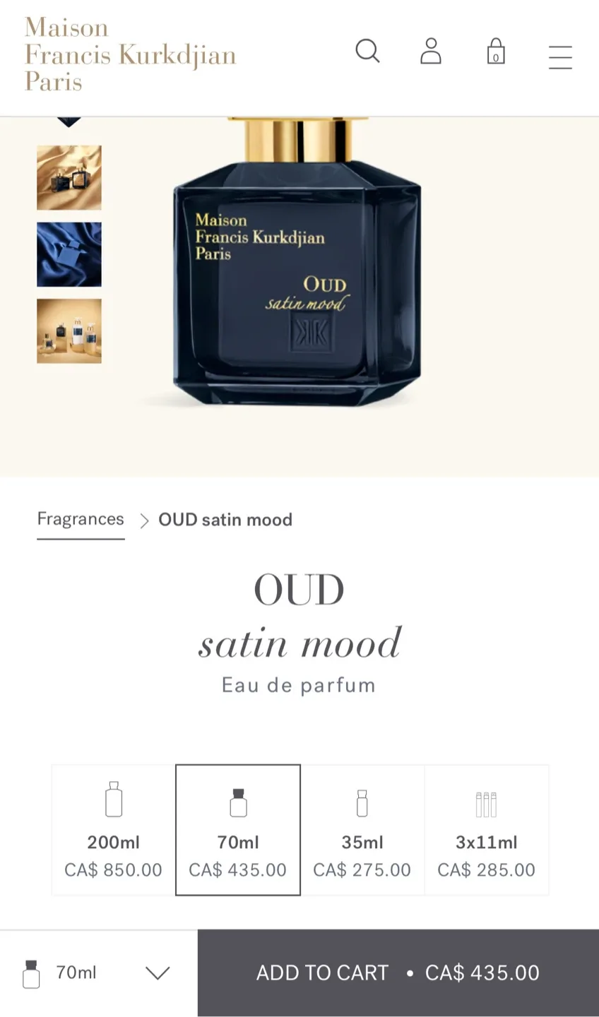 Maison Francis Oud Silk Mood 70ml. image indicator(4)