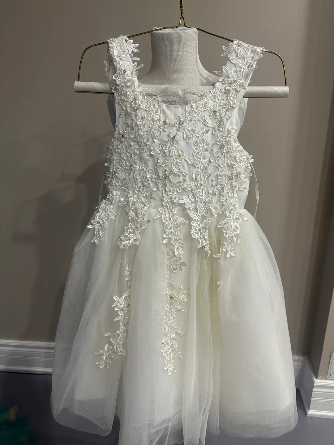 White Flower Girl Dress thumbnail