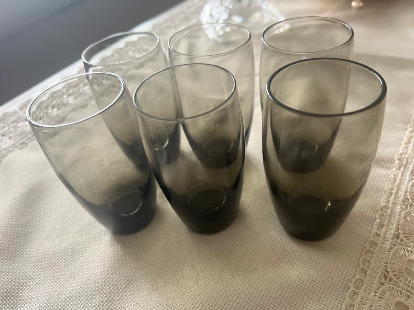 Set of 6 Smoked Grey Drinking Glasses - photo 3