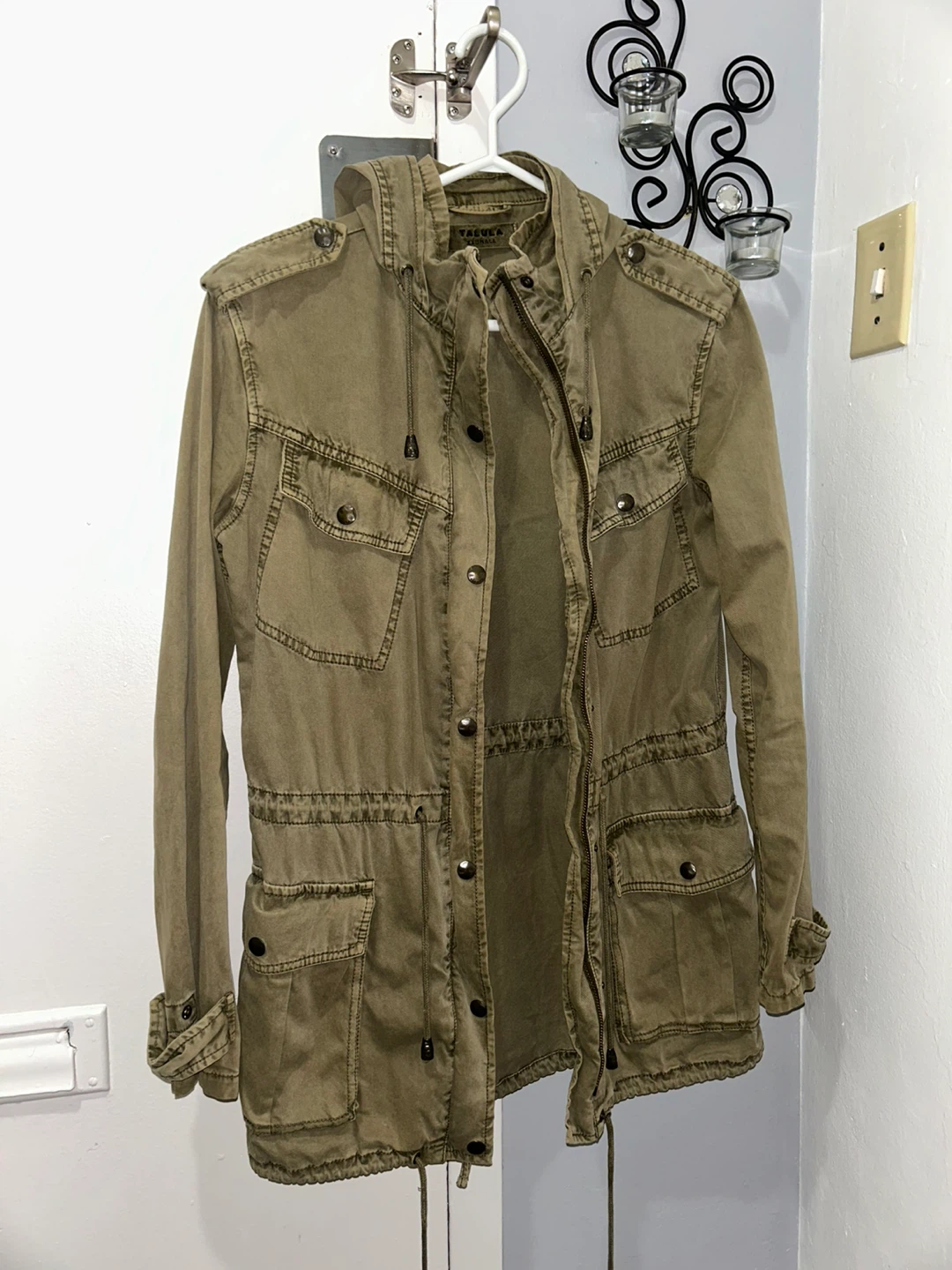 Talula Olive Green Hooded Jacket XS