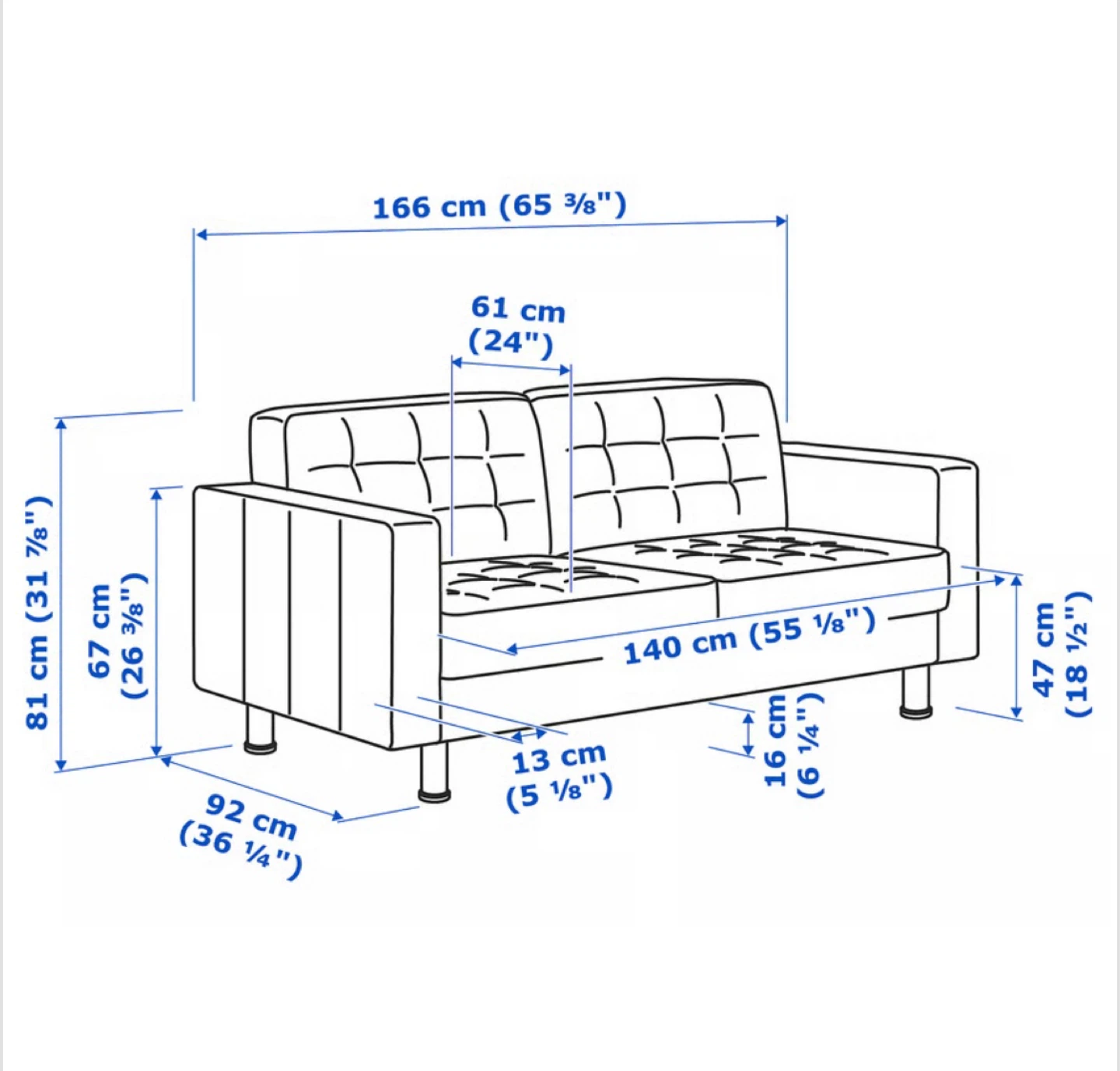 IKEA Landskrona  2-Seat Sofa - Black - photo 3