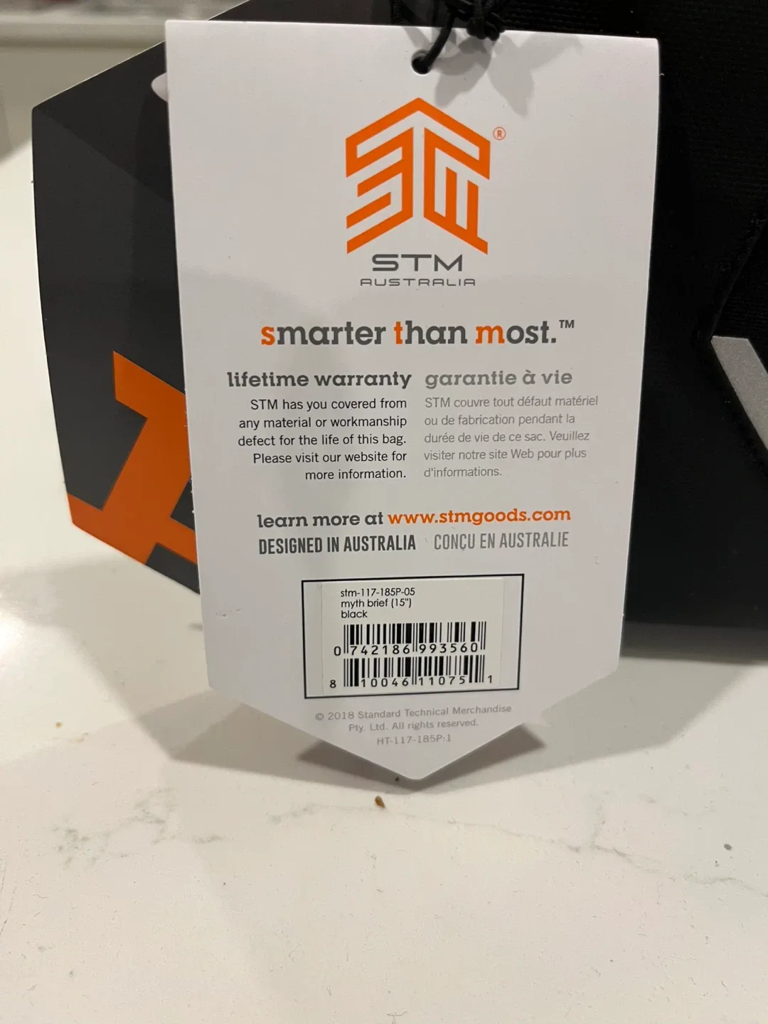 STM Myth 15" Brief - Black Laptop Bag image indicator(3)