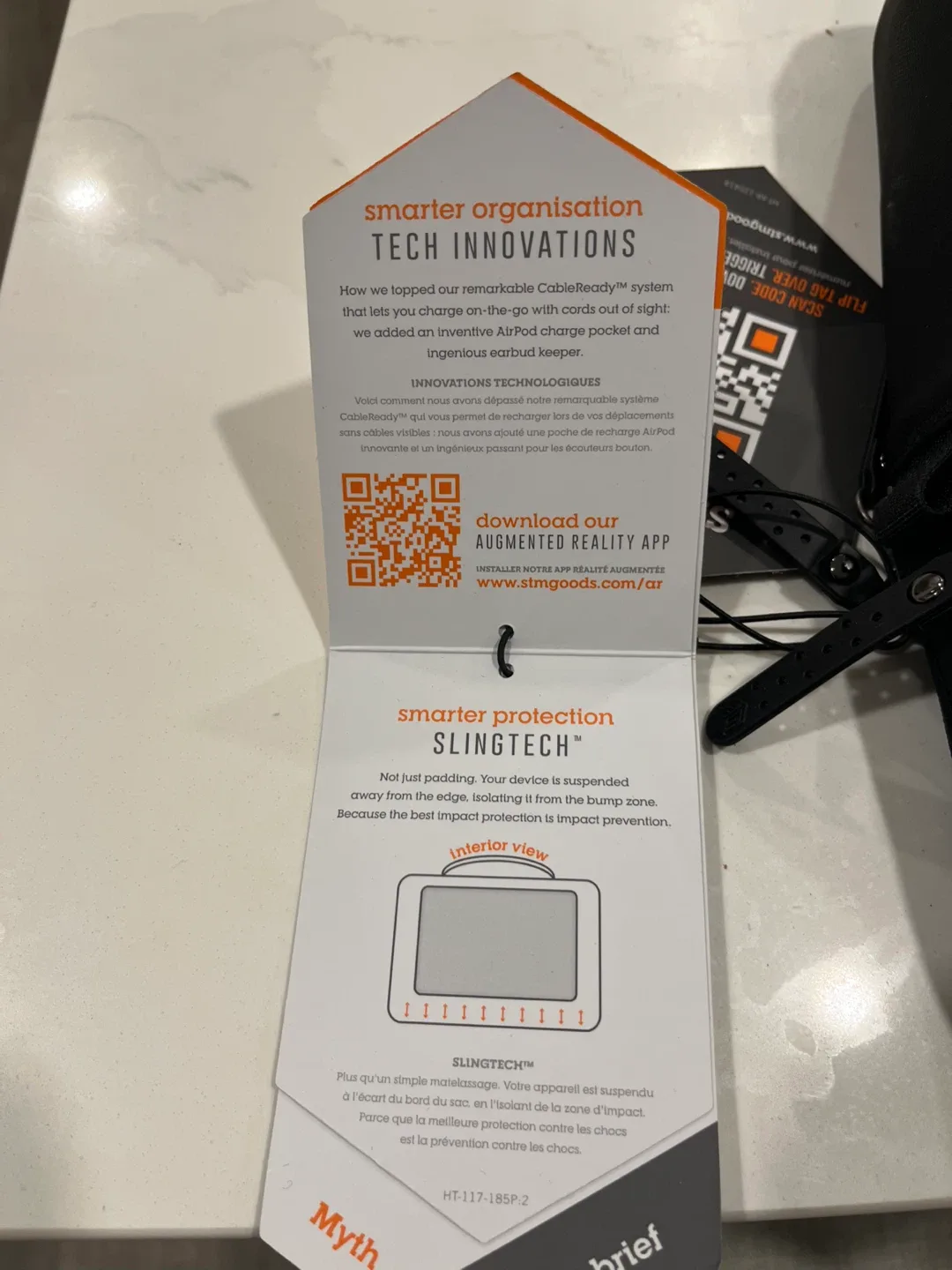 STM Myth 15" Brief - Black Laptop Bag image indicator(4)