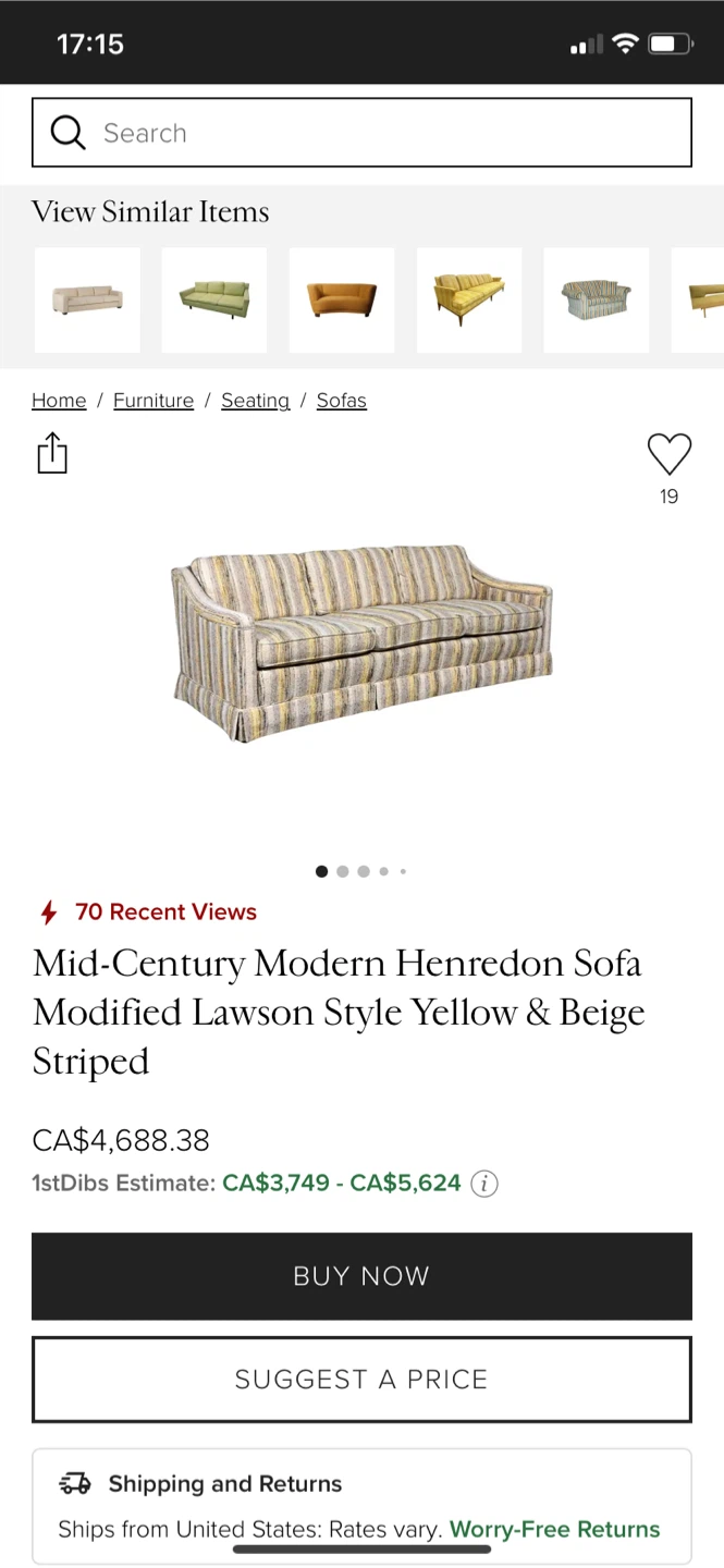 Vintage Mid-Century Modern 5-Seater Sofa (CAN DELIVER) - photo 2