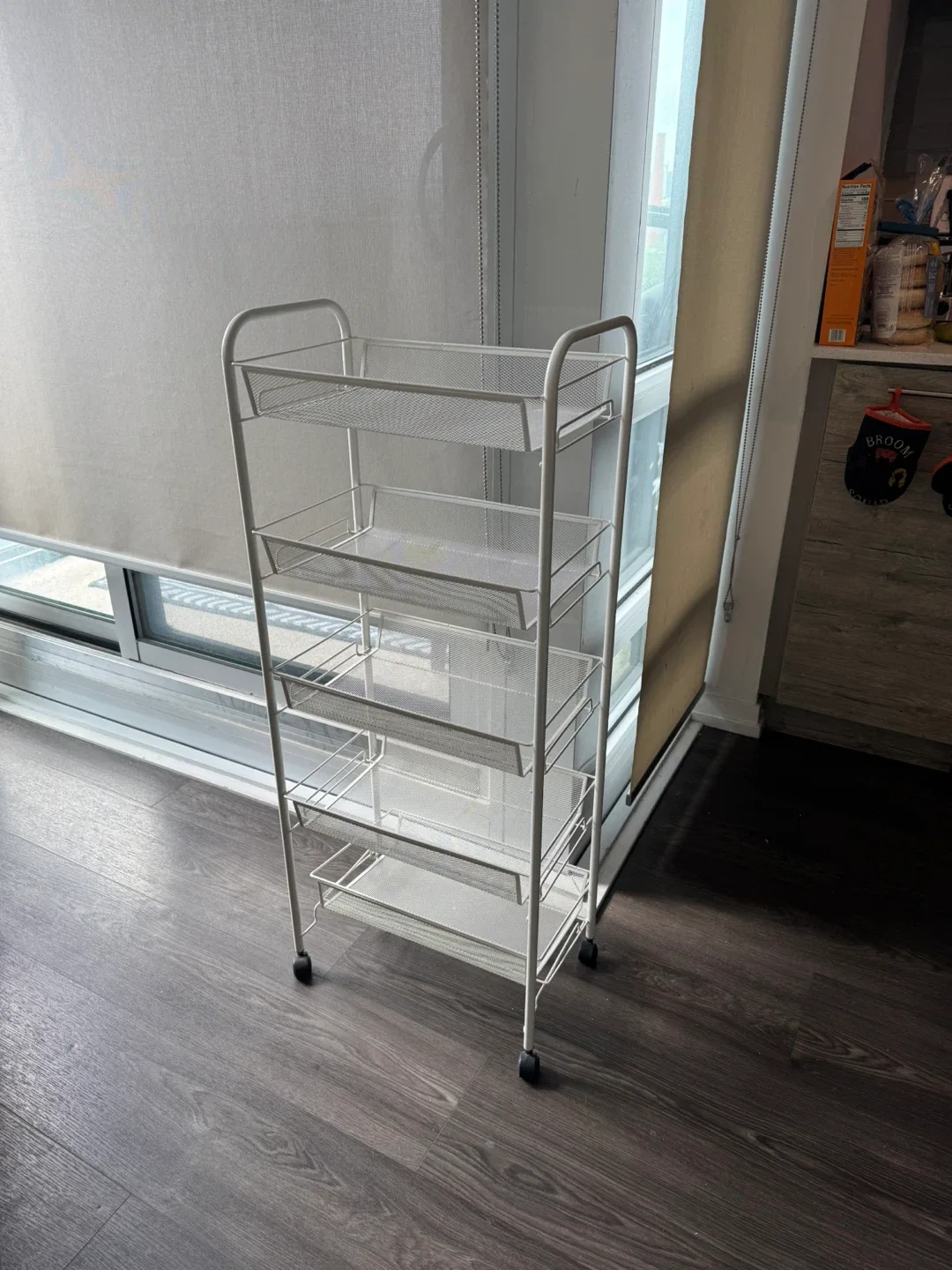 White Rolling Cart - Storage Organizer