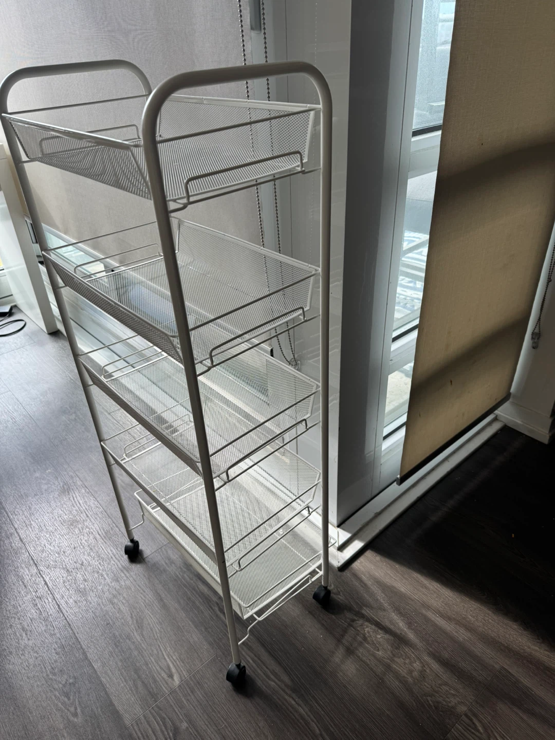 White Rolling Cart - Storage Organizer - photo 2