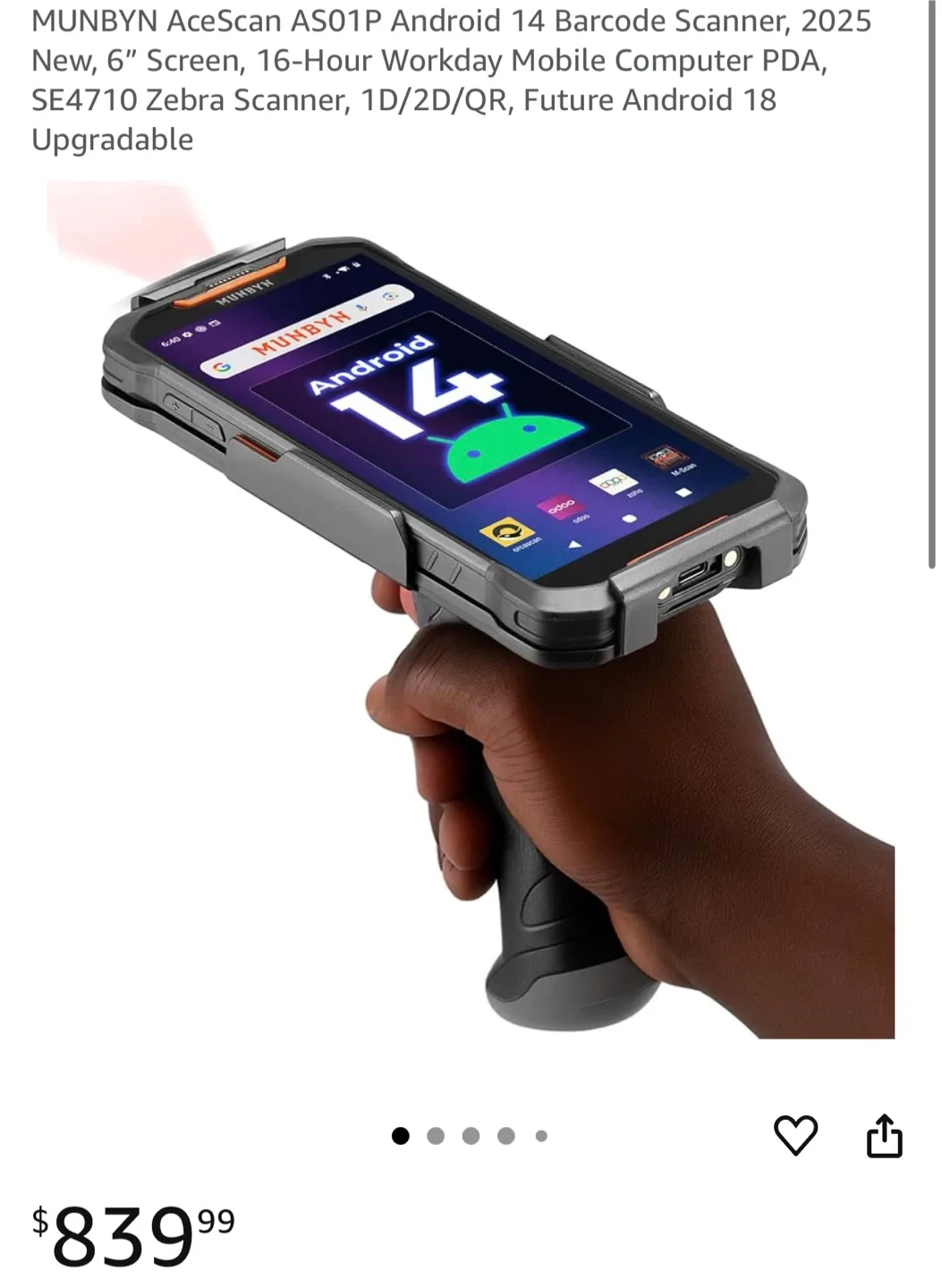 New MUNBYN AceScan AS01P Barcode Scanner