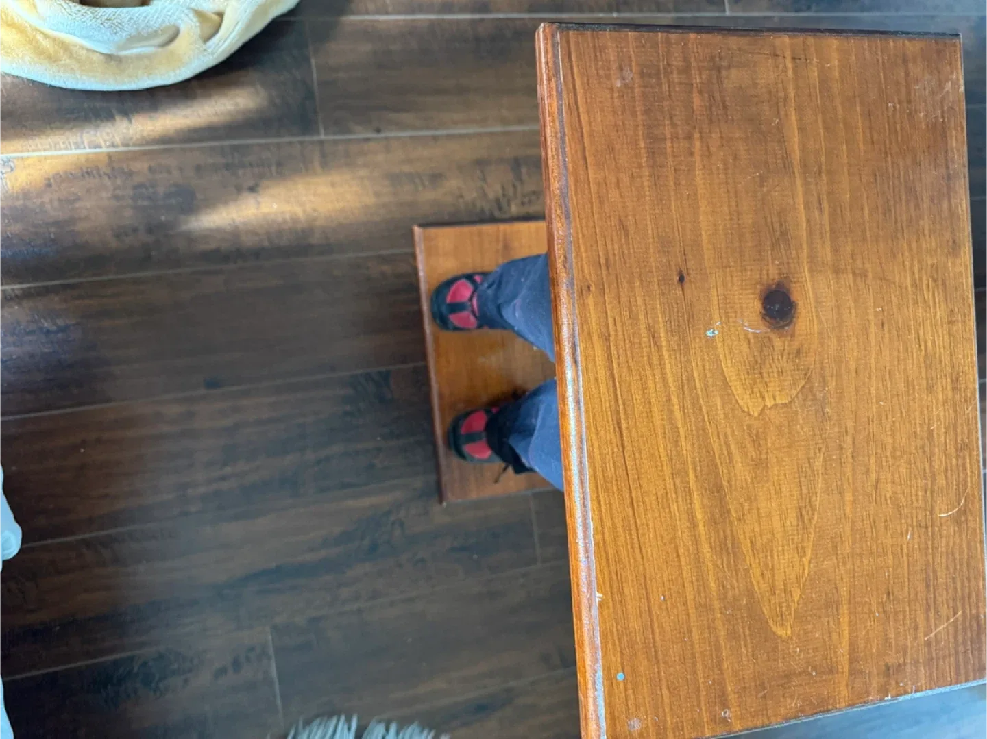 Handmade Wooden Foot Stool image indicator(2)