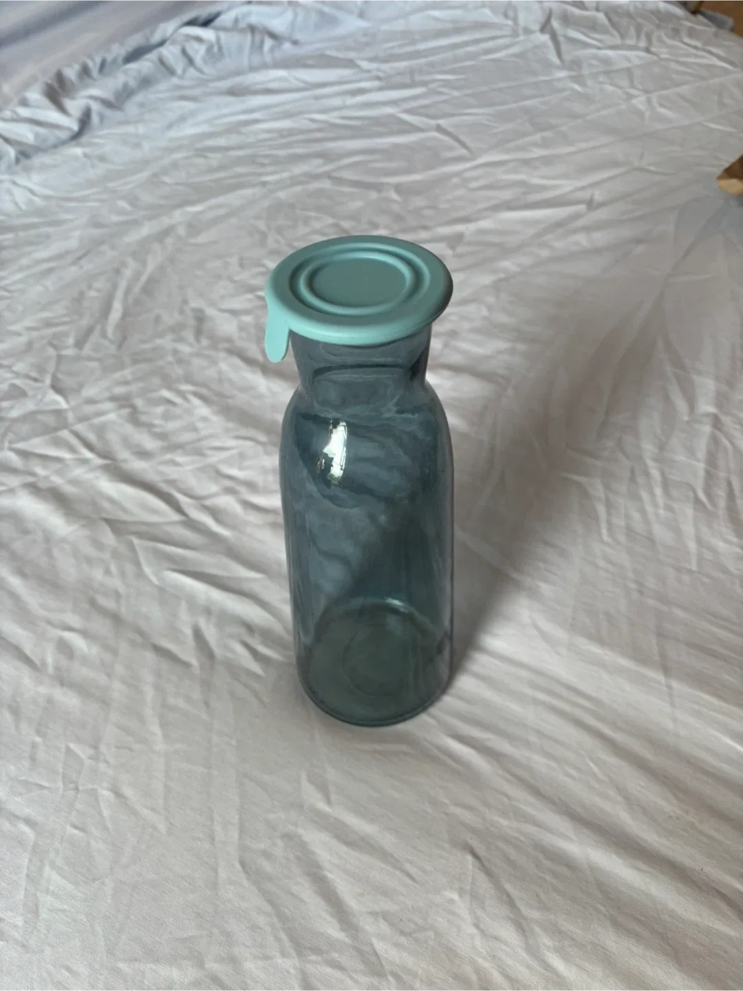 Blue Glass Carafe with Lid thumbnail
