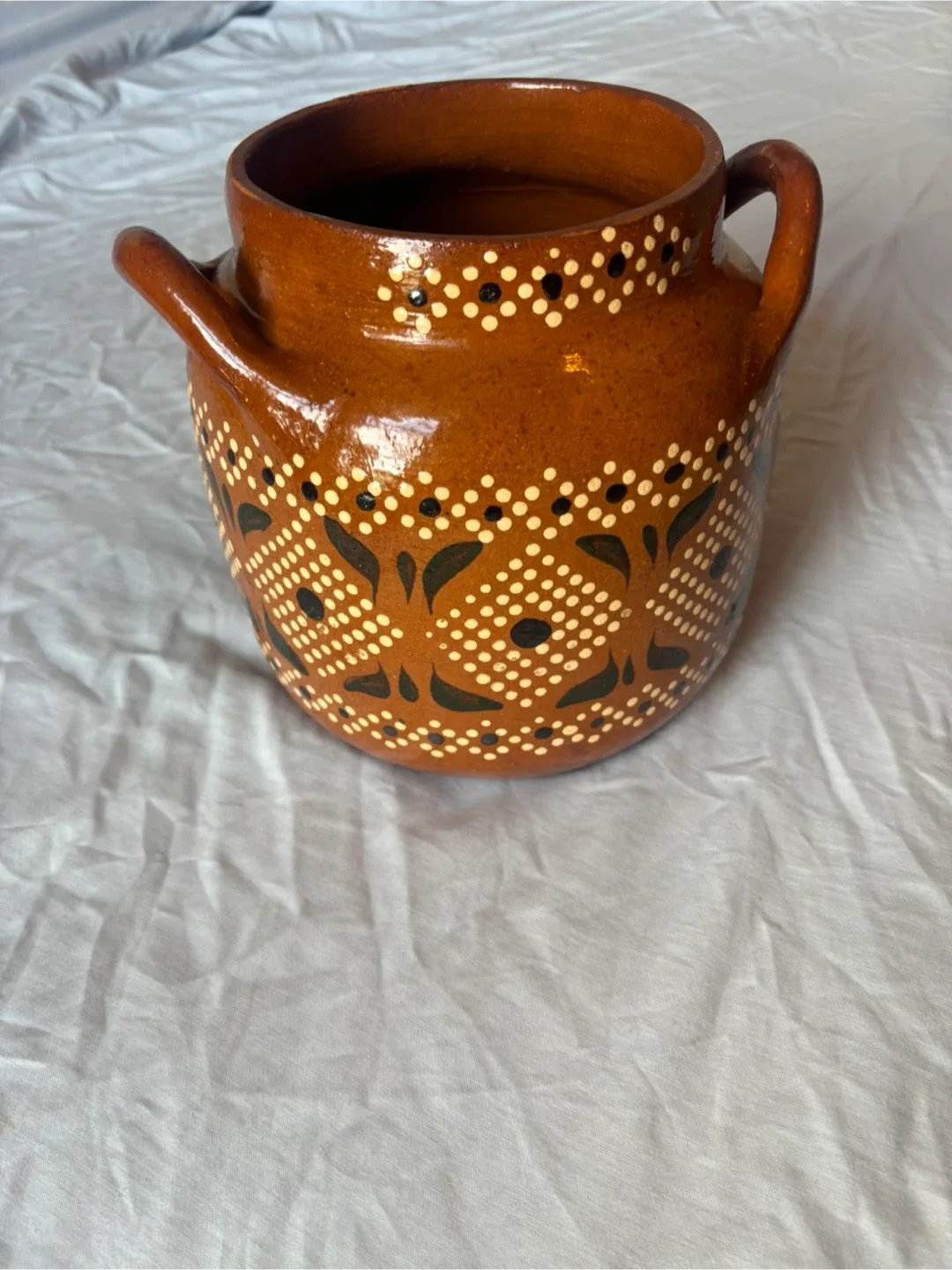 Handmade Clay Pot with Handles thumbnail