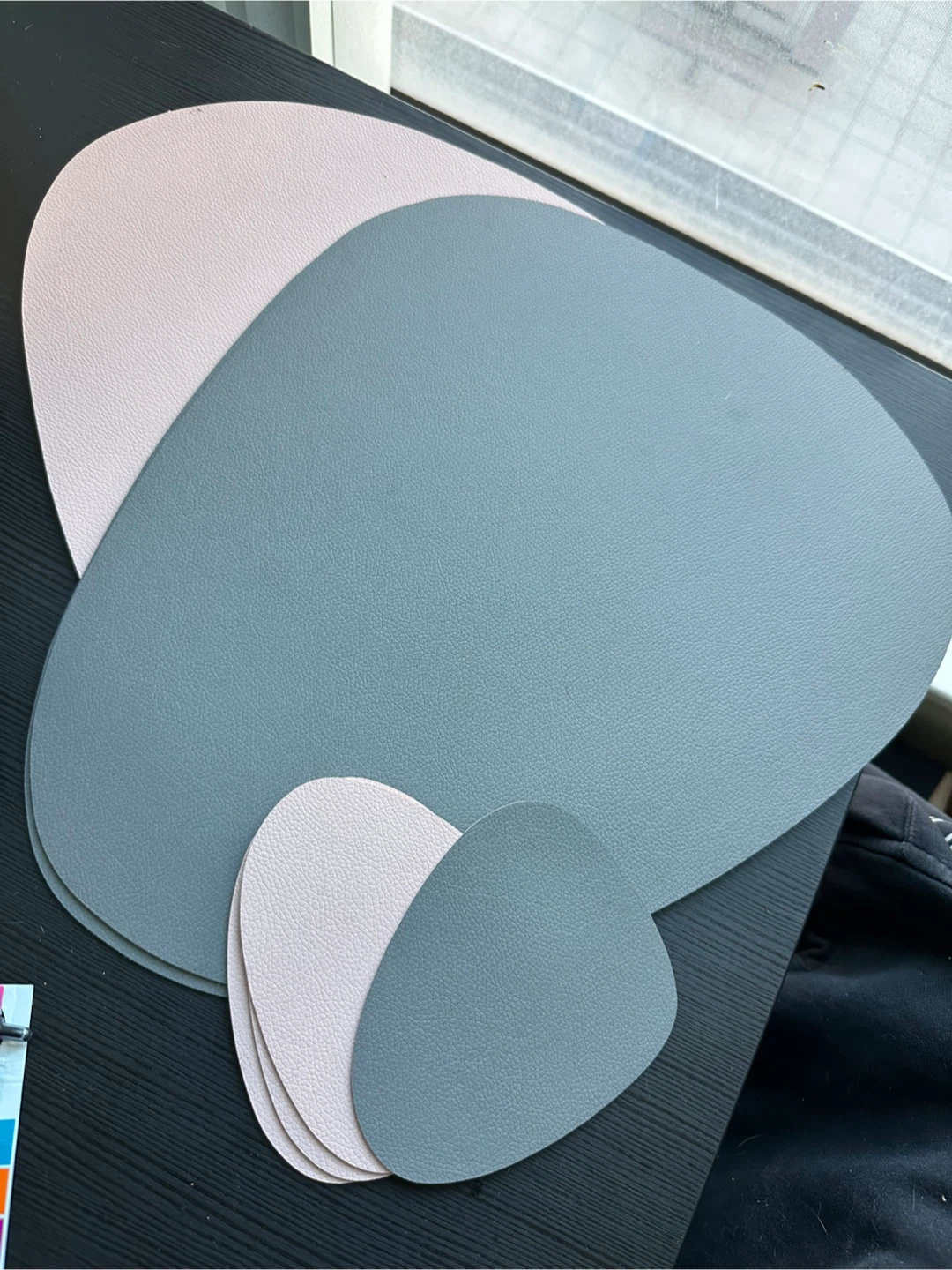 Pink/Grey Reversible Placemats set of 4