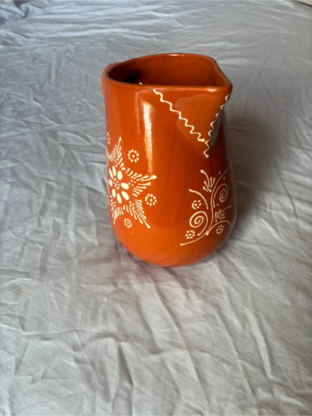 Orange Ceramic Pitcher image indicator(2)