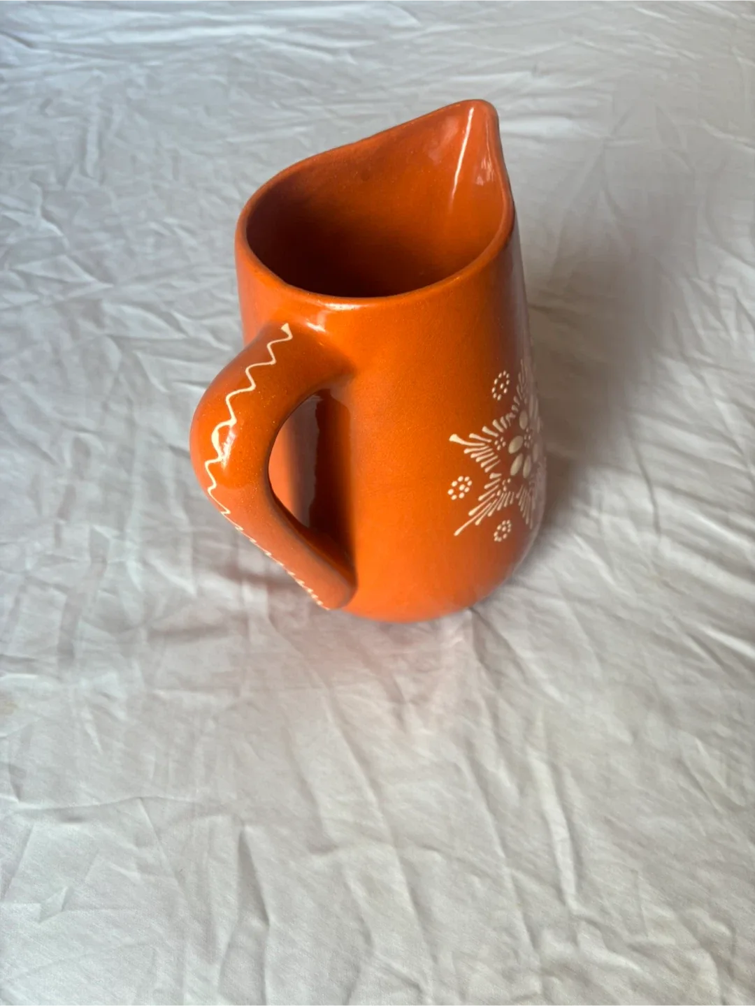 Orange Ceramic Pitcher image indicator(3)