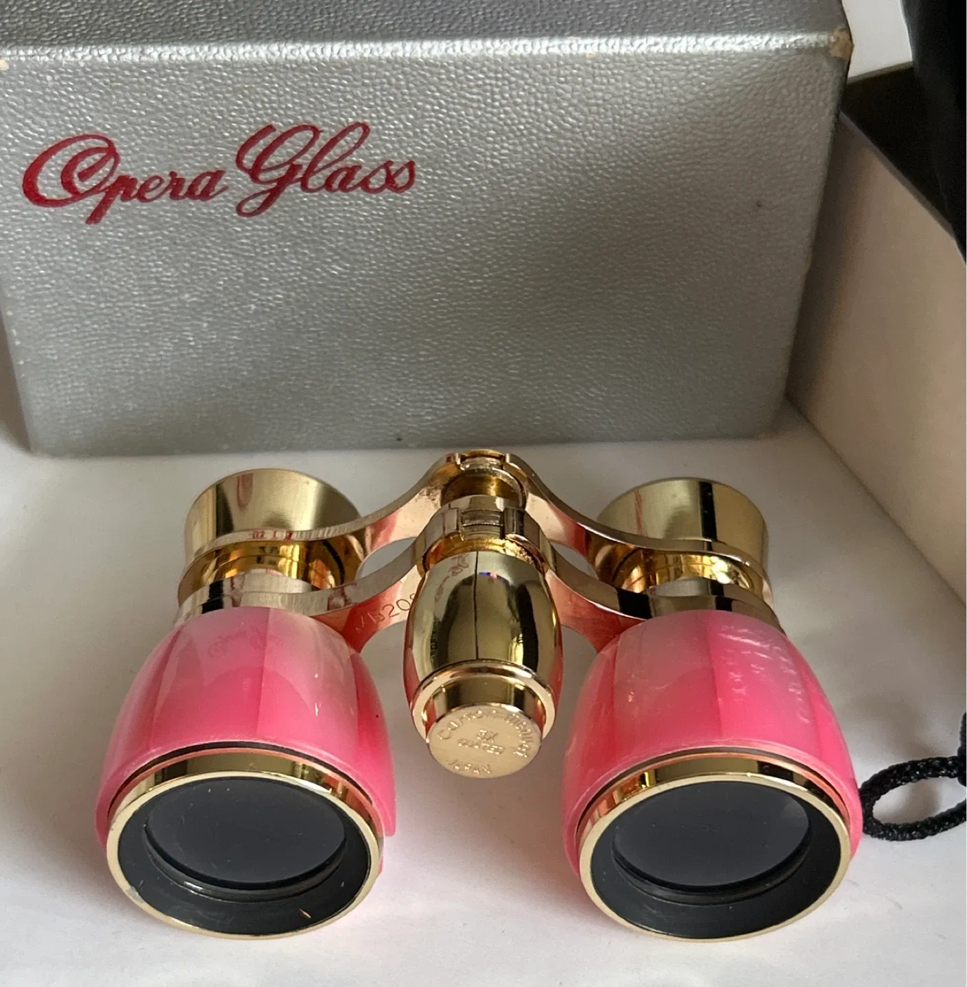 Opera Glass Binoculars - Pink & Gold thumbnail