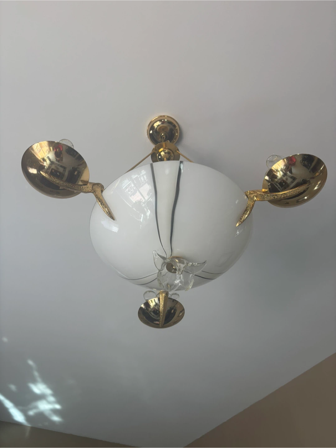 Gold & White Decorative Ceiling Light