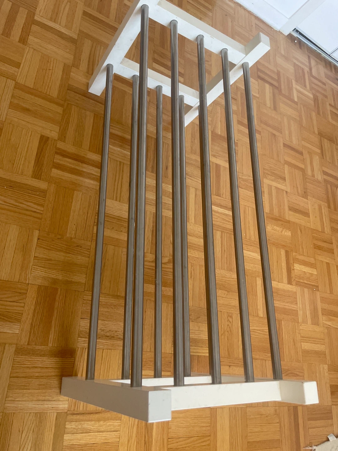 IKEA Portis Shoe Rack - White/Silver - photo 3