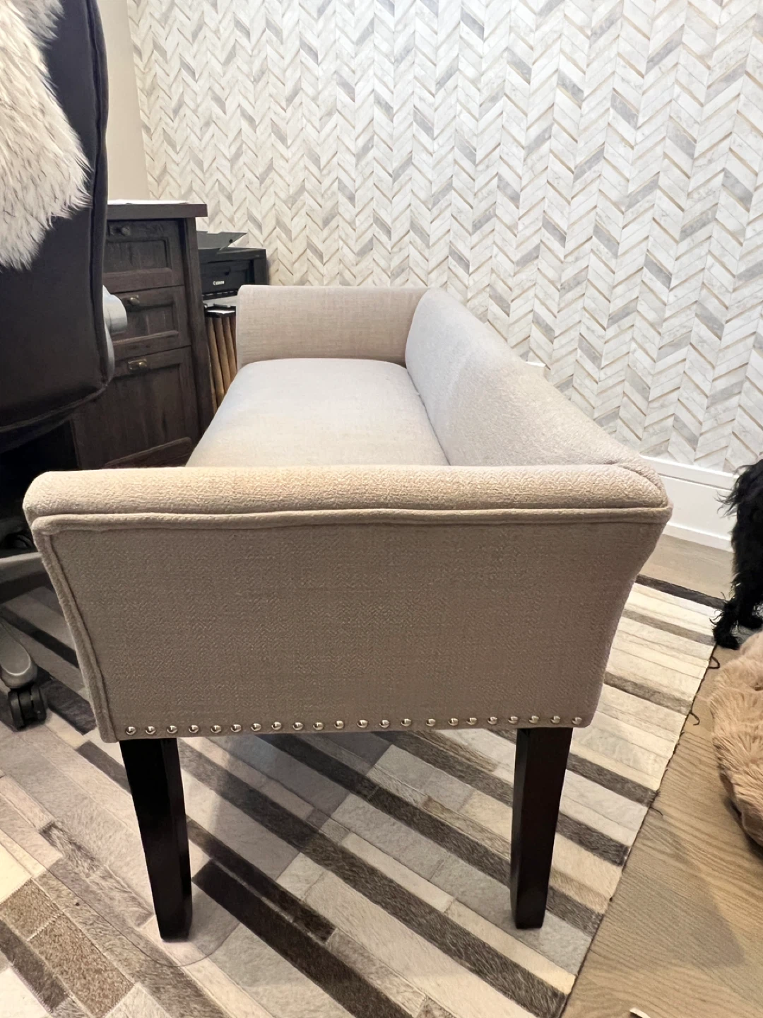 Upholstered Settee Bench - photo 2