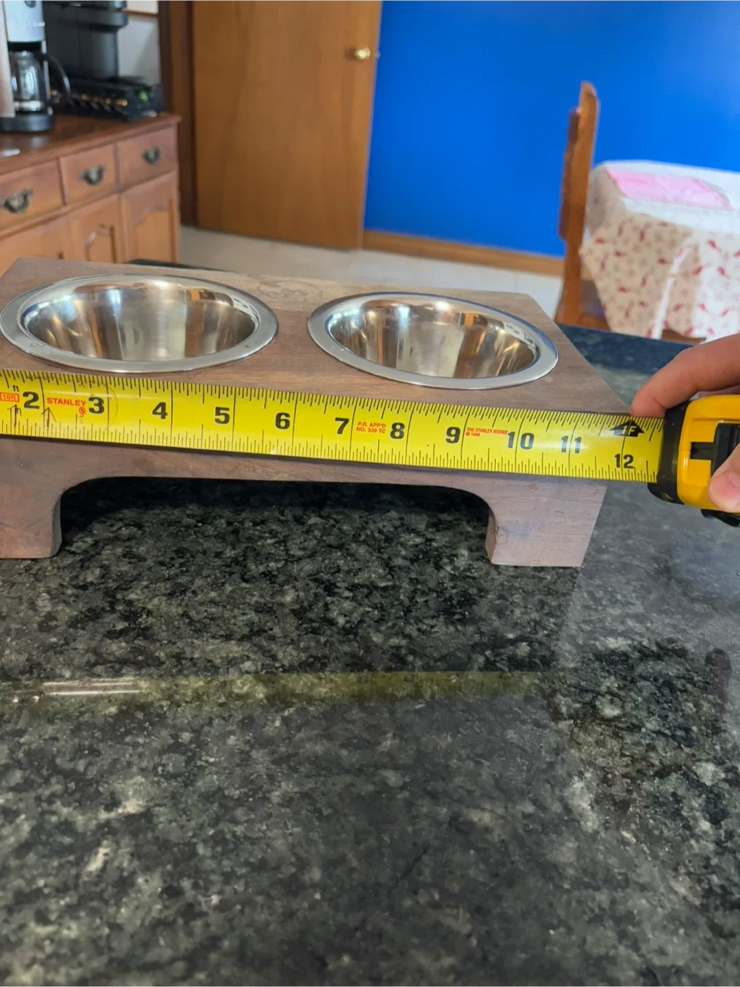 Elevated Double Dog Bowl Feeder - Wood & Stainless Steel image indicator(5)