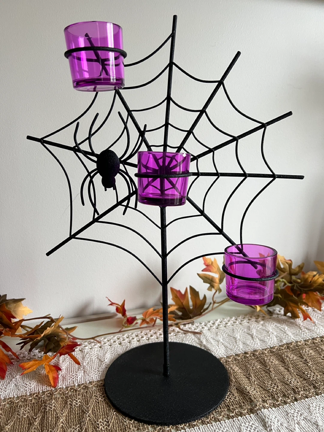 Partylite Halloween Decorations - Witch, Spiderweb, Cat