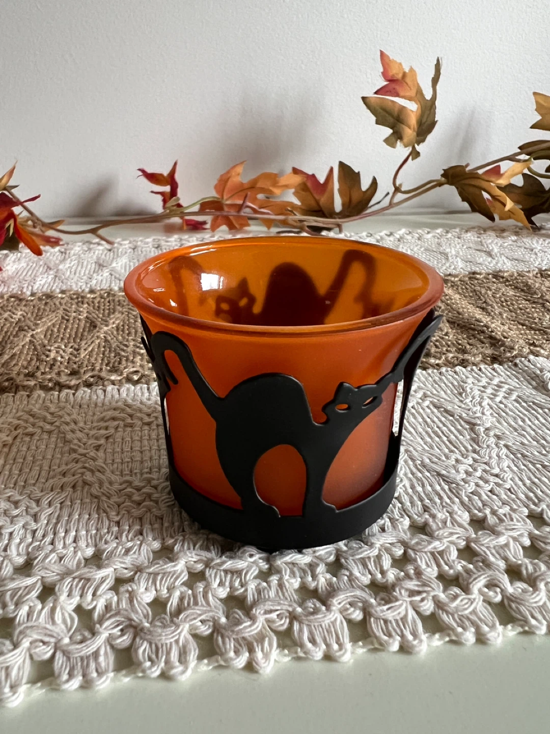 Partylite Halloween Decorations - Witch, Spiderweb, Cat - photo 3