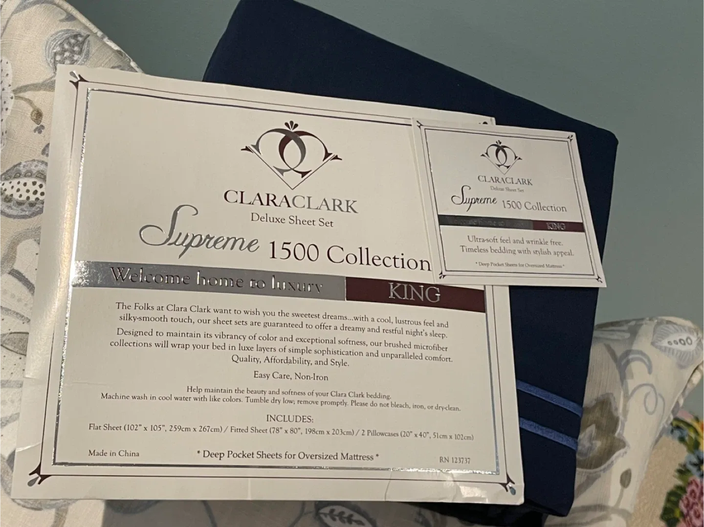 Clara Clark Supreme 1500 Collection King Sheet Set image indicator(2)