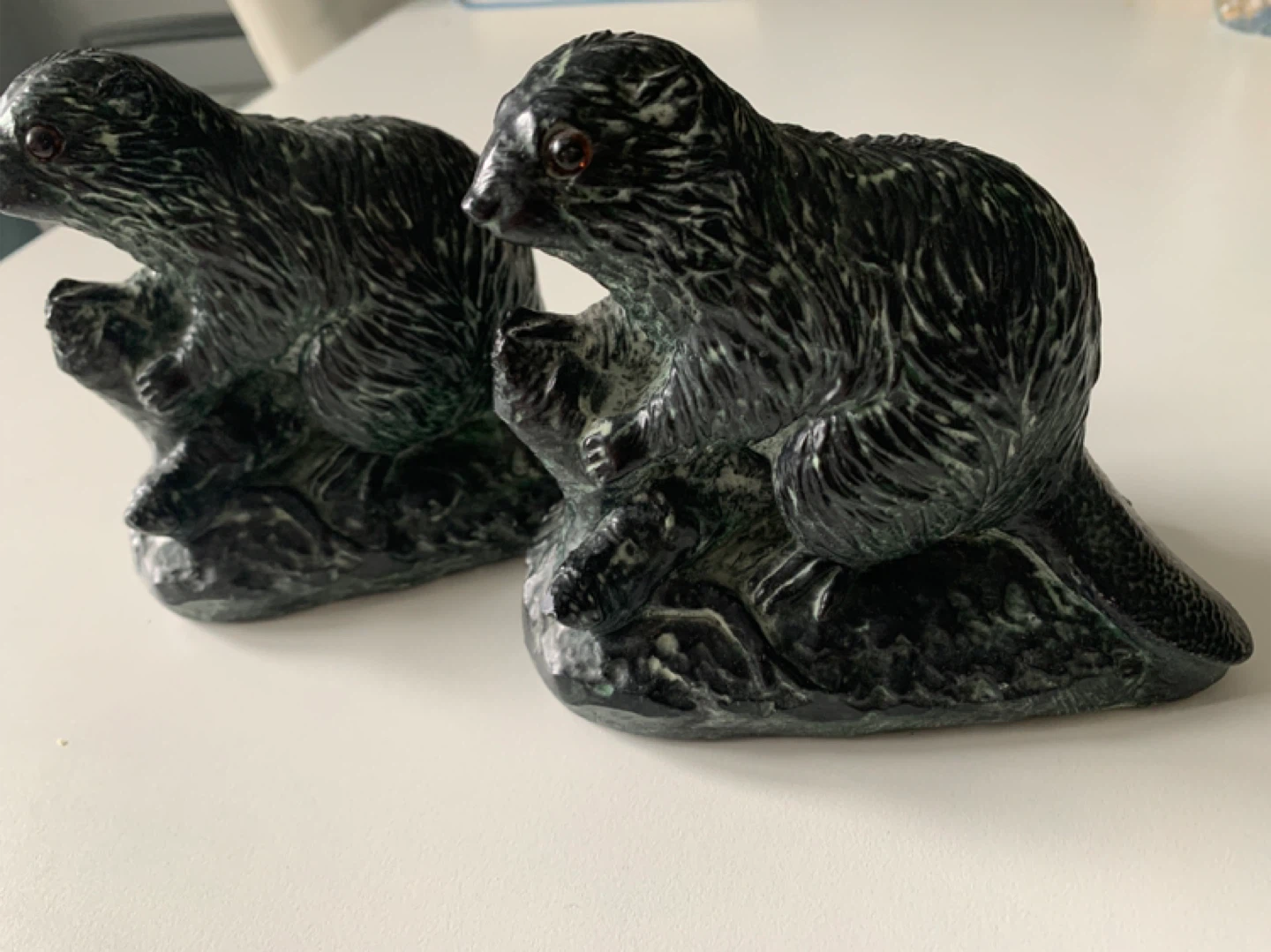 Vintage Beaver Figurines - Pair