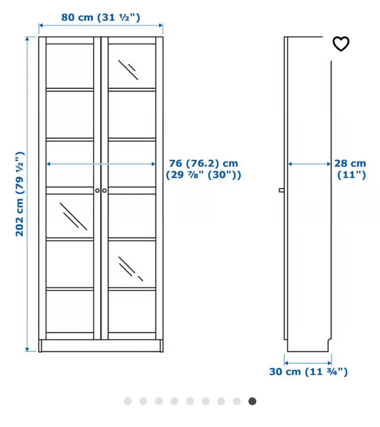 IKEA Billy Bookcase with Glass Doors - photo 3