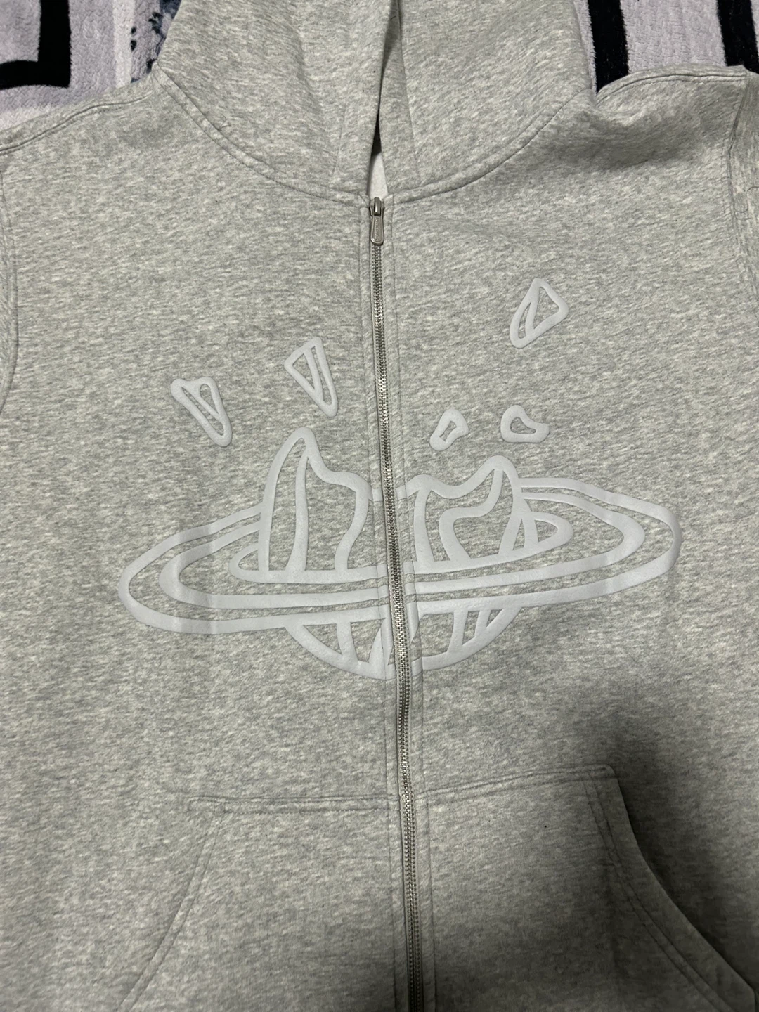 Broken Planet Grey Full Zip Hoodie - Large - photo 3