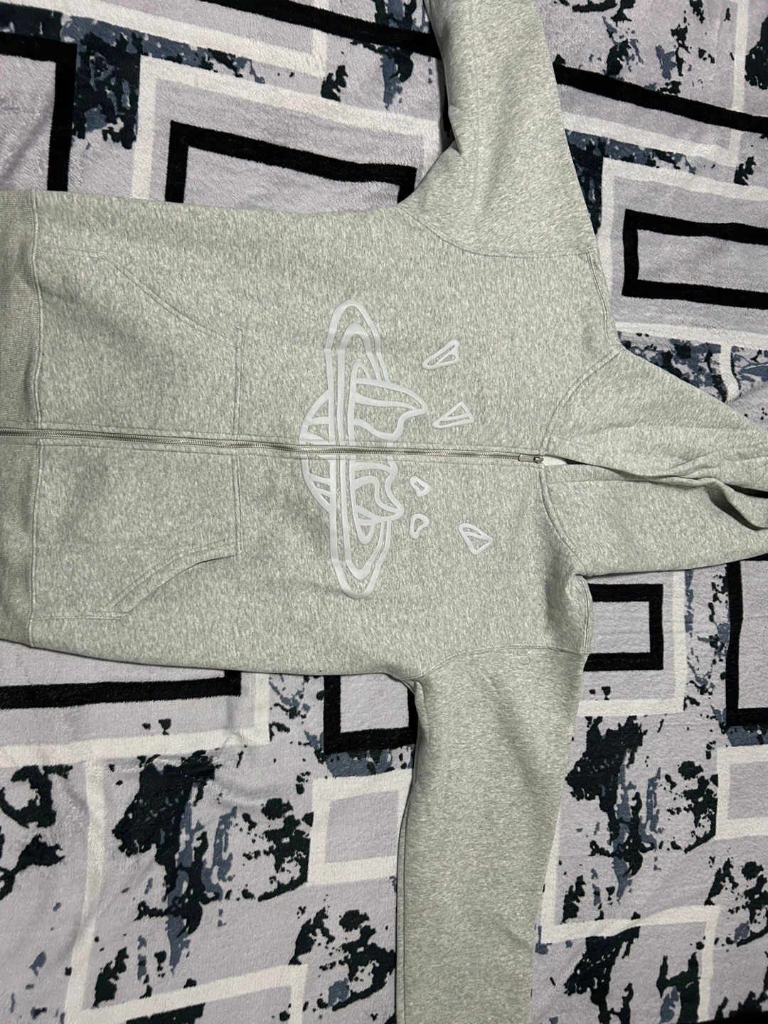 Broken Planet Grey Full Zip Hoodie - Large - photo 4