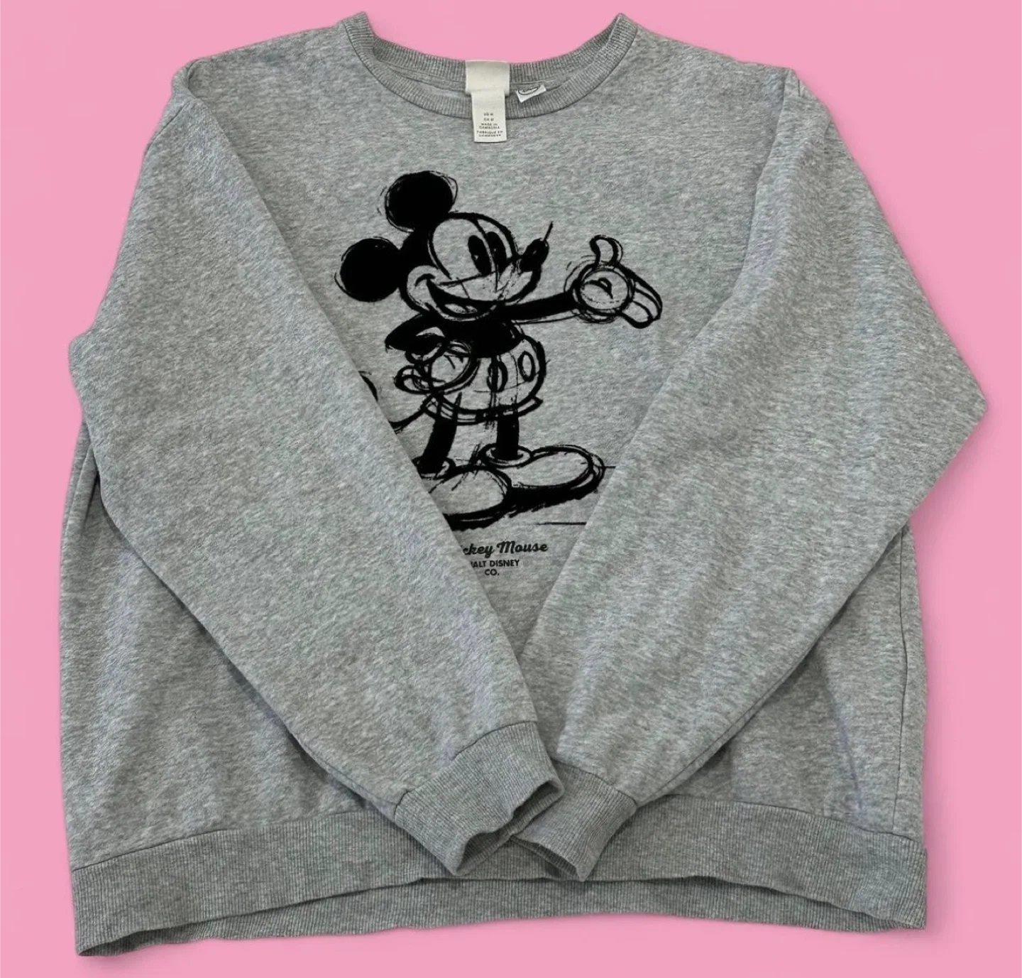 H&M Mickey Mouse Grey Sweatshirt thumbnail